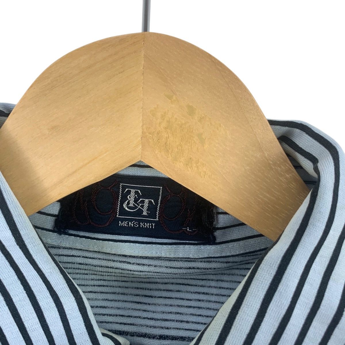 Vintage Vintage 90s T&T JAPAN Men’S Knit Striped Polo Tee Shirt Top Size US L / EU 52-54 / 3 - 7 Thumbnail
