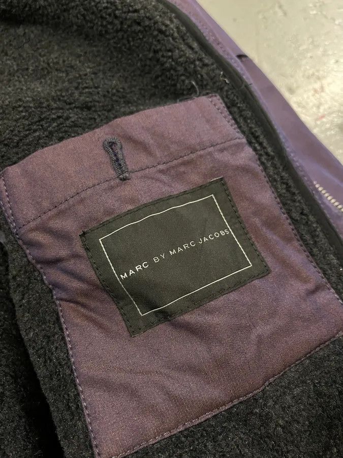 Marc Jacobs 2000s Marc Jacobs Fur Collar Purple Long Cargo Coat Size US M / EU 48-50 / 2 - 10 Thumbnail