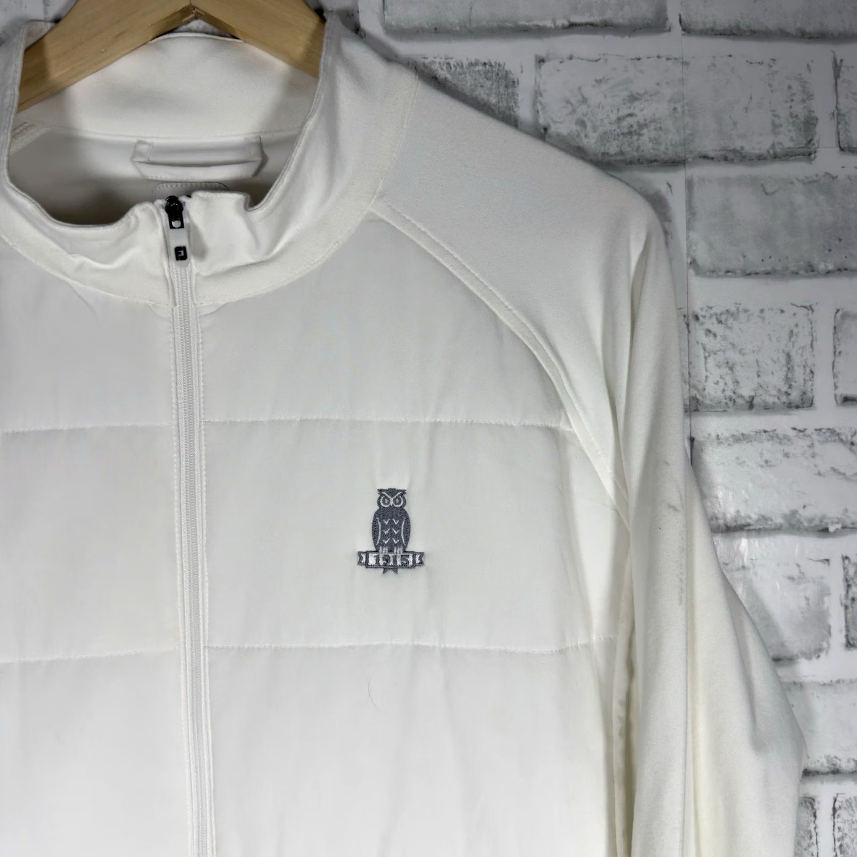 Footjoy FootJoy Jacket Mens XL White Full Zip Quilted 100% Polyester Windbreaker Size US XL / EU 56 / 4 - 2 Thumbnail