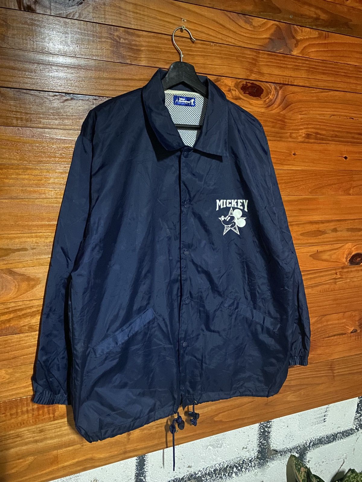Mickey Mouse Vintage Tokyo Disneyland Mickey Mouse Coach Jacket Navy Size US M / EU 48-50 / 2 - 4 Thumbnail