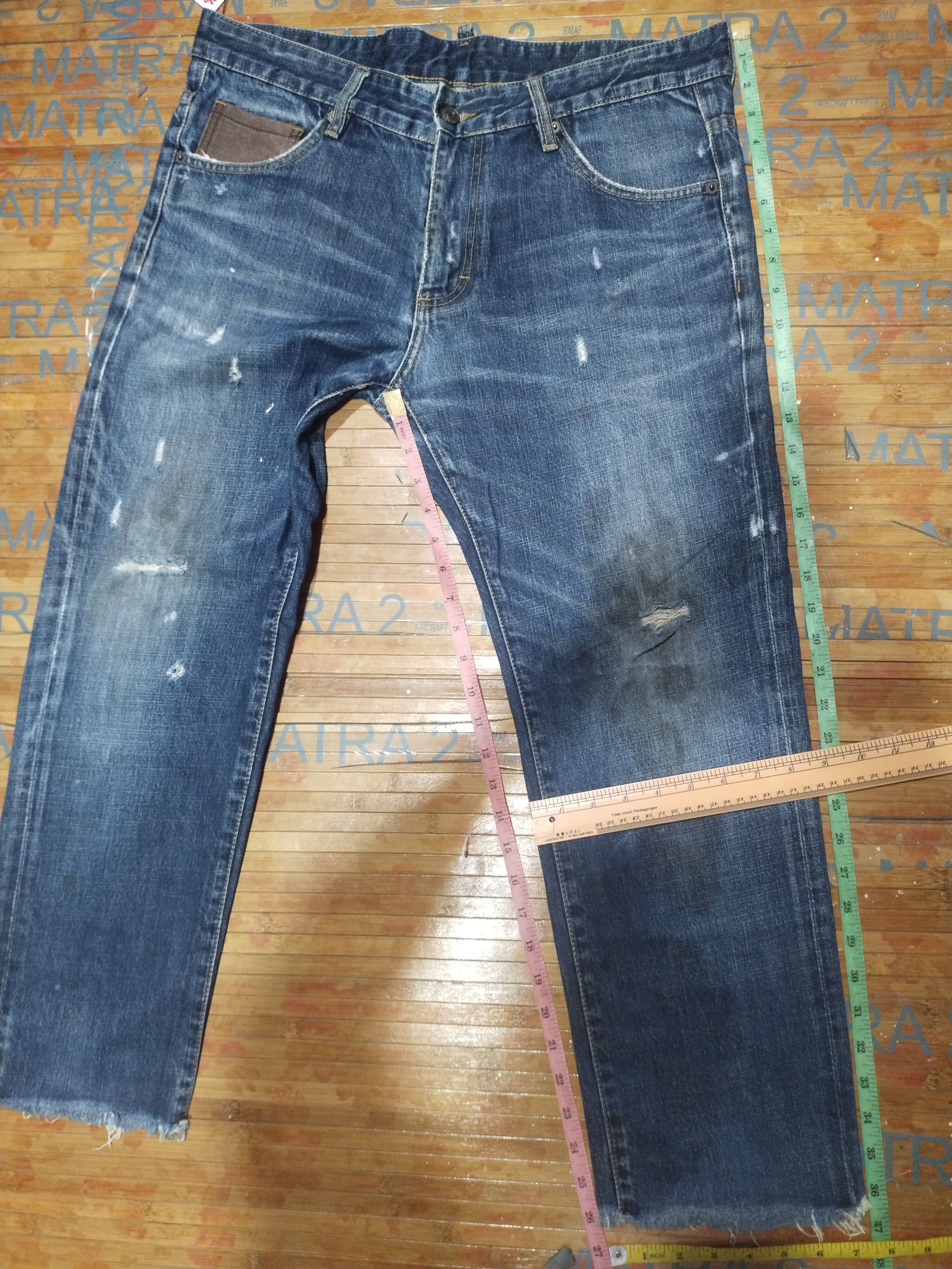 Dsquared2 × Vintage Dsquared Vintage " Distressed Drnim Sz 36" Size US 36 / EU 52 - 3 Thumbnail