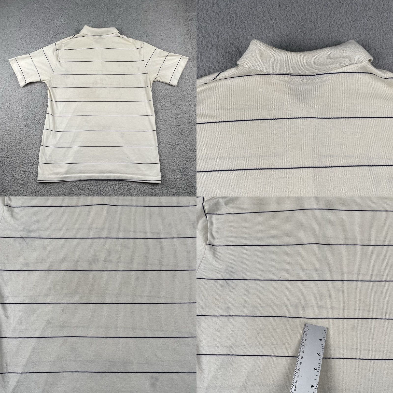 Vintage VINTAGE Mervyns Polo Shirt Striped White Men L Size US L / EU 52-54 / 3 - 9 Thumbnail