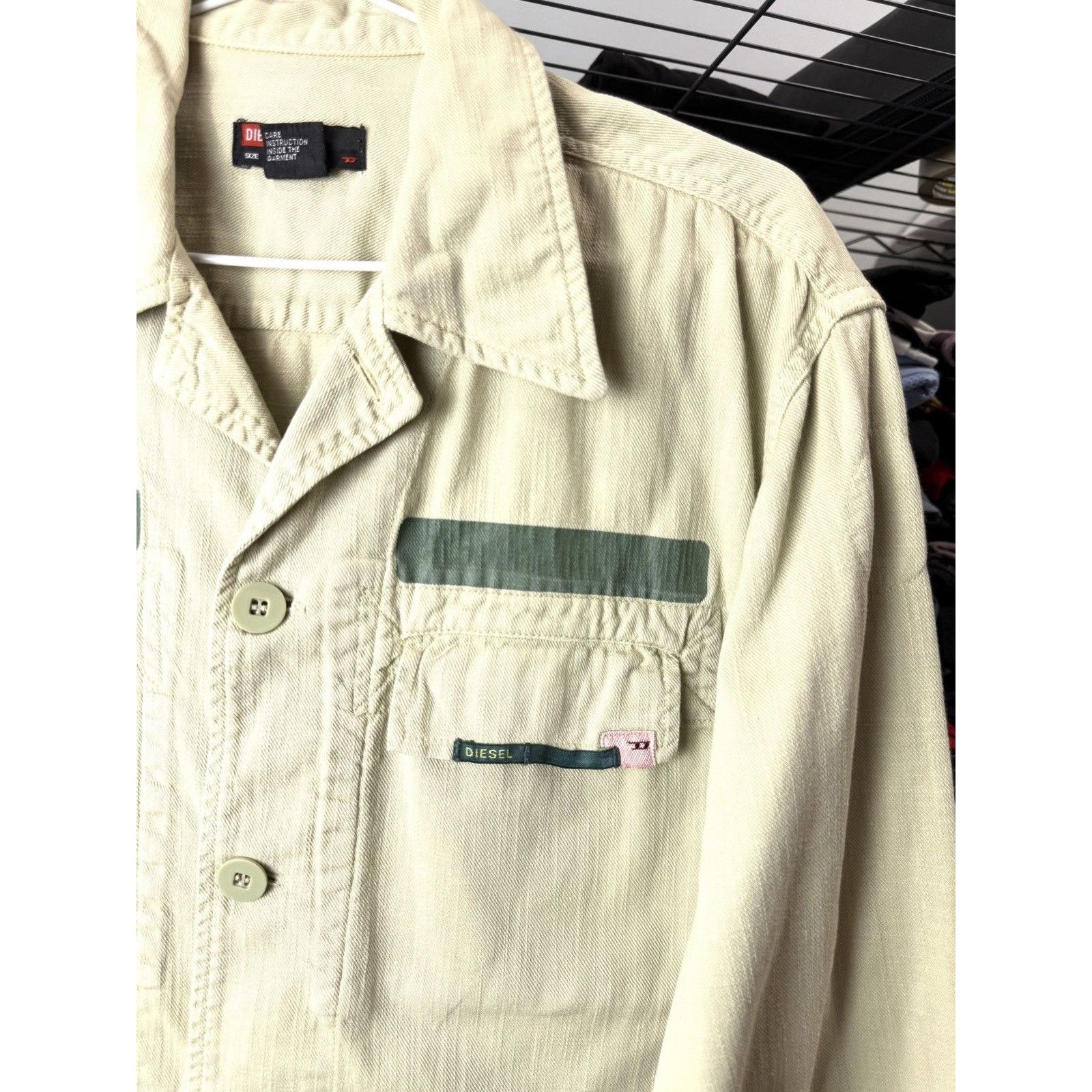 Diesel Rare Vintage Diesel Overshot Shirt Jacket Archive Black Gold Size US L / EU 52-54 / 3 - 5 Thumbnail