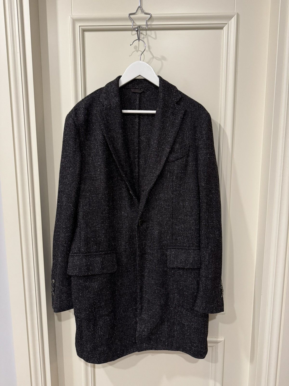 L.B.M. 1911 LBM 1911 Mens 3 button overcoat salt & peppe4 Size 52R - 2 Thumbnail