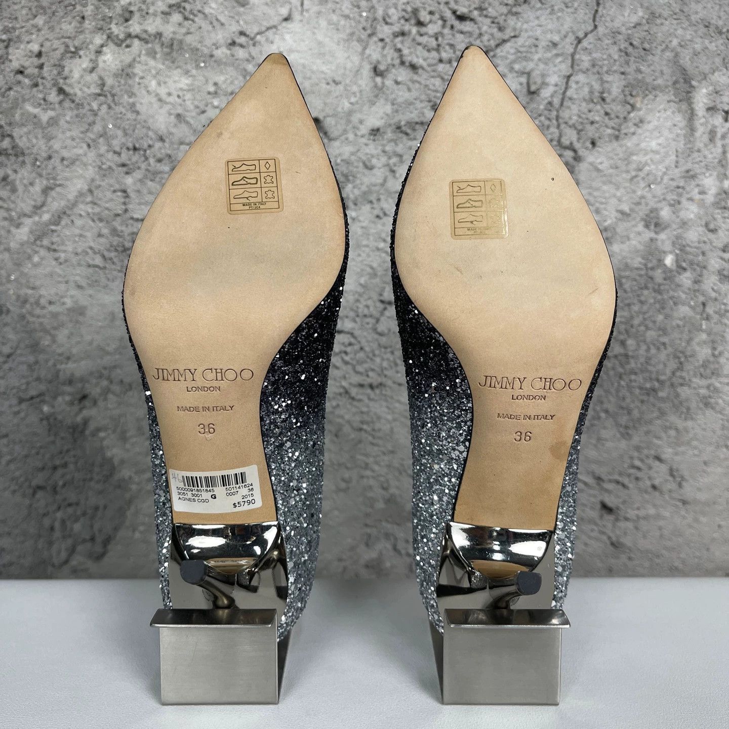 Jimmy Choo Jimmy Choo Gradient Sequin Pumps 36 Unworn Size US 5.5 / IT 35.5 - 8 Thumbnail