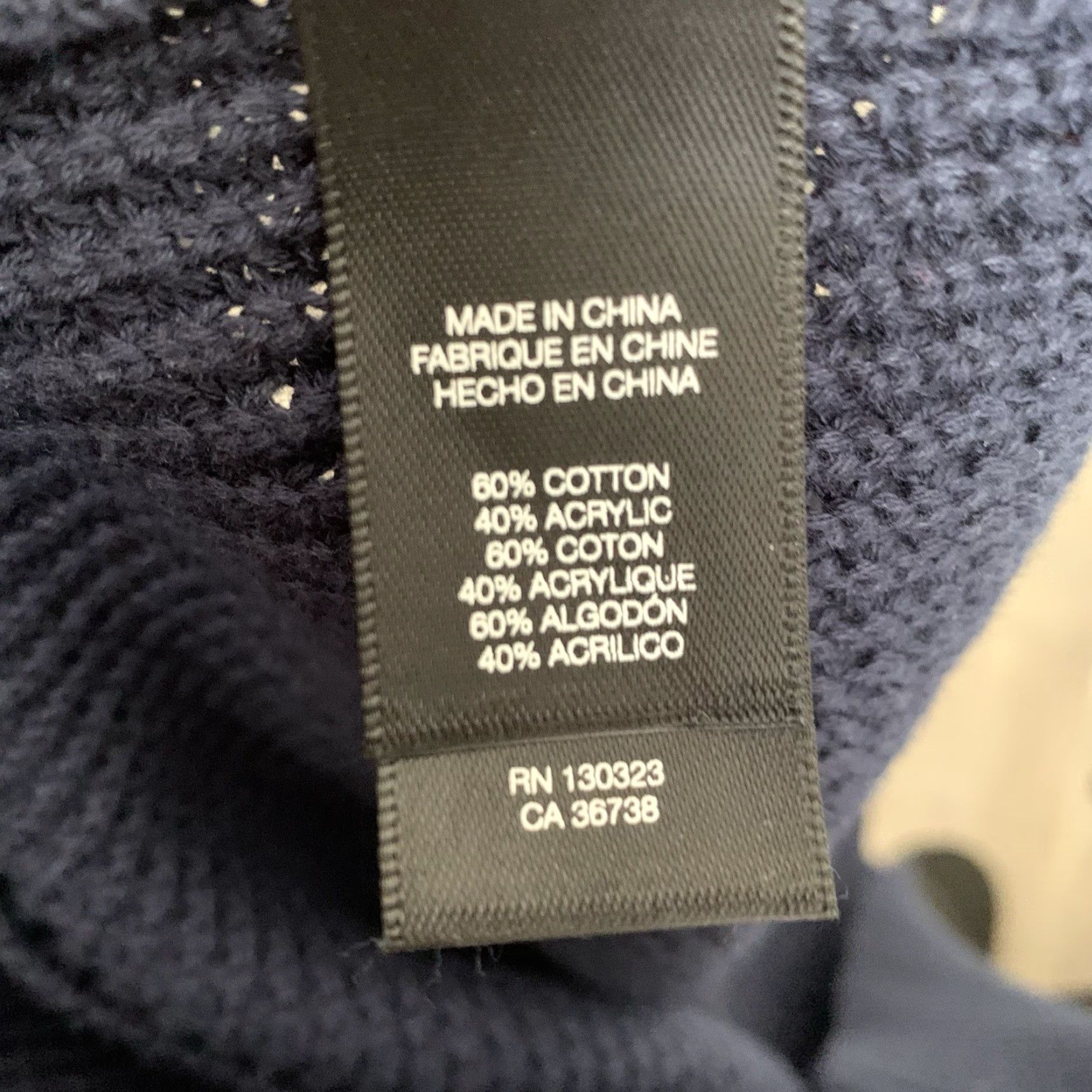 Kenneth Cole KENNETH COLE Sweater Mens XL Blue 1/4 Zip Waffle-Knit Pullover Cotton Acrylic Mock Neck Long Sleeve Casual Classic Foldable? Size US XL / EU 56 / 4 - 4 Thumbnail