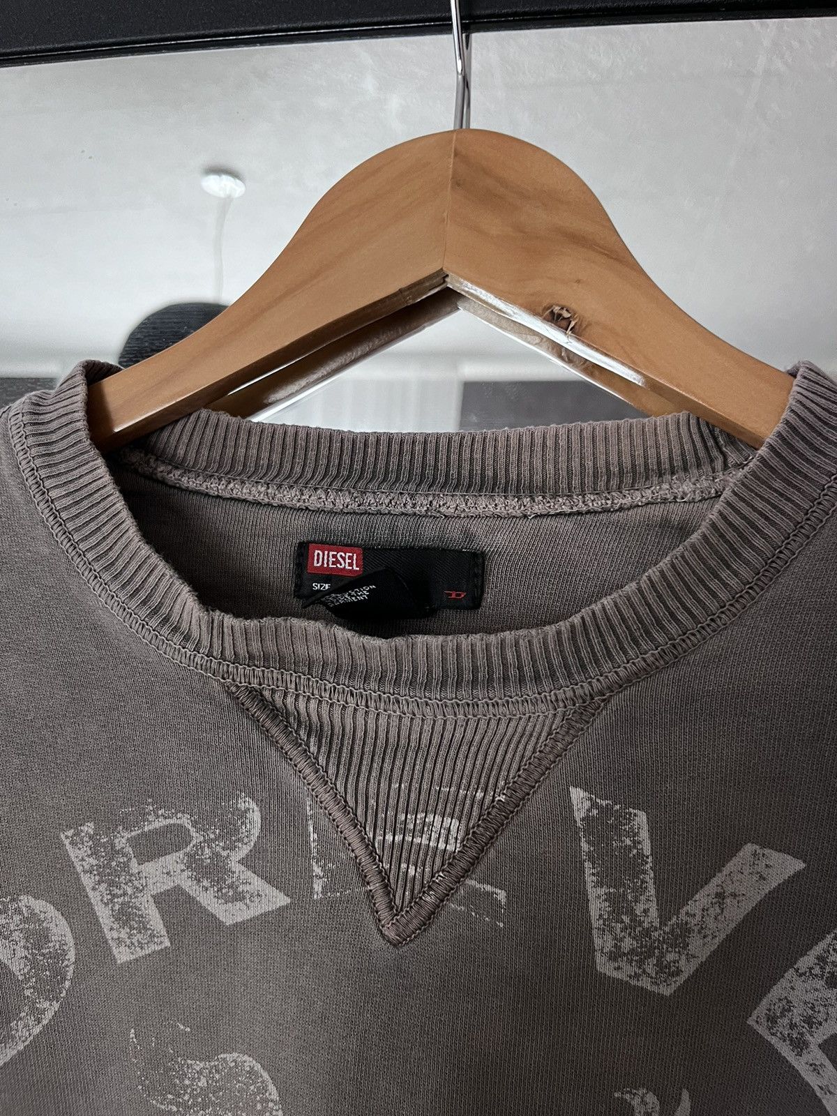 Diesel × Vintage DIESEL AVANT GARDE SWEATSHIRT VINTAGE FADED GREY DISTRESSED Size US XL / EU 56 / 4 - 14 Thumbnail