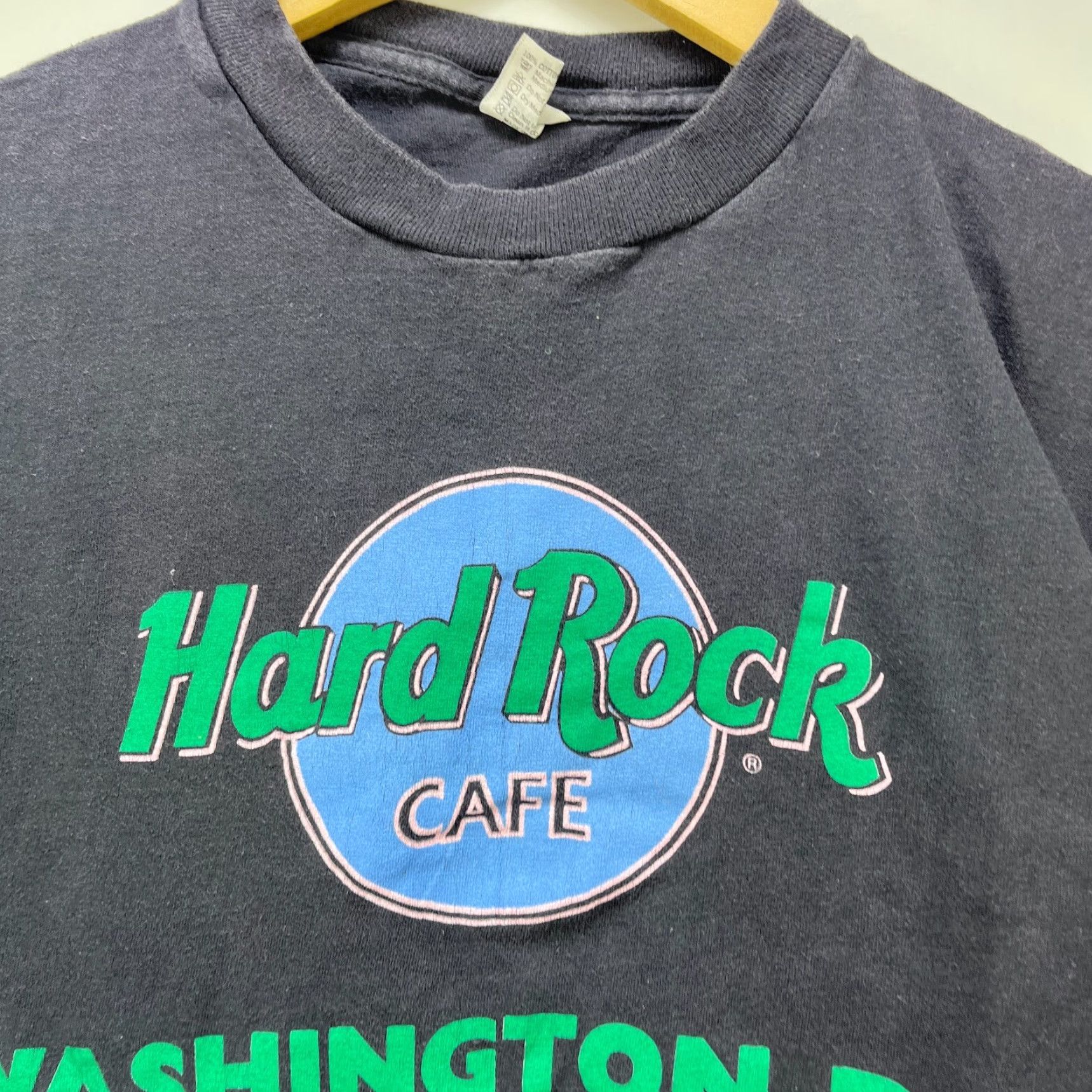 Hard Rock Cafe VINTAGE Hard Rock Cafe Shirt Washington DC 90s Sun Faded Black Single Stitch M Mens T-Shirt Size US M / EU 48-50 / 2 - 3 Thumbnail