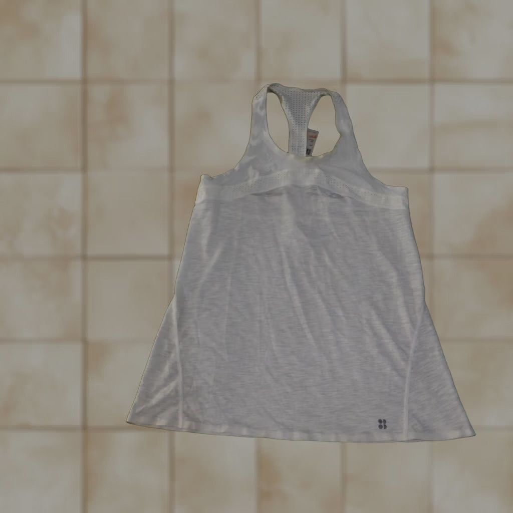 Sweaty Betty Tank Top Womens Small White Lateral Run Vest Athletic Lightweight, Women's