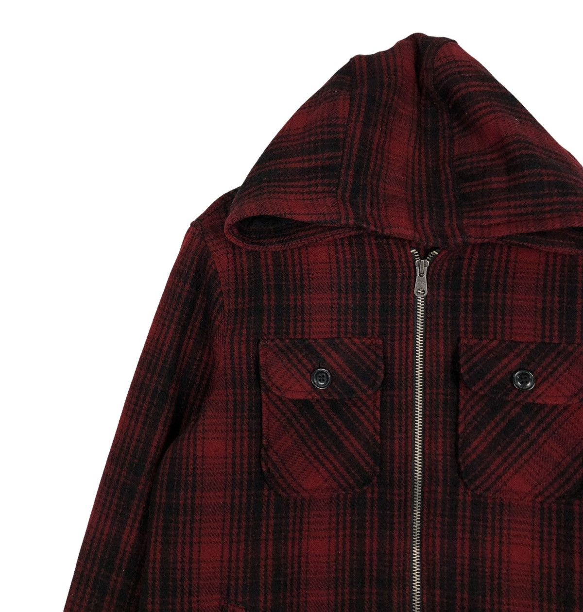 Japanese Brand 🔥VINTAGE BIKER WOOL JACKET GAP TARTAN DESIGN ISSEY MIYAKE Size US M / EU 48-50 / 2 - 9 Thumbnail