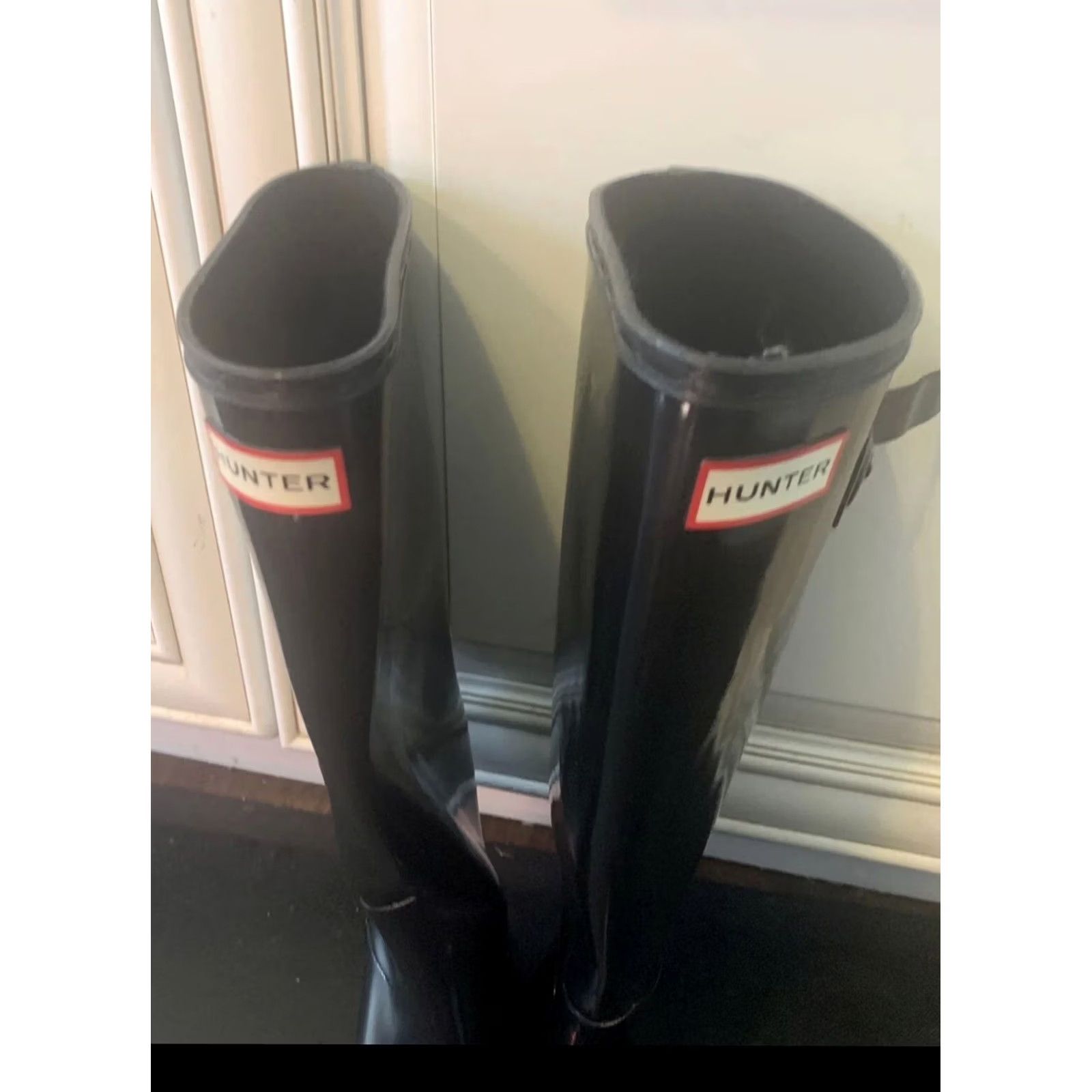Hunter Hunter Women's Original Classic Tall Rain Boots Rubber Black Matte Sz 9 Size US 9 / IT 39 - 7 Thumbnail