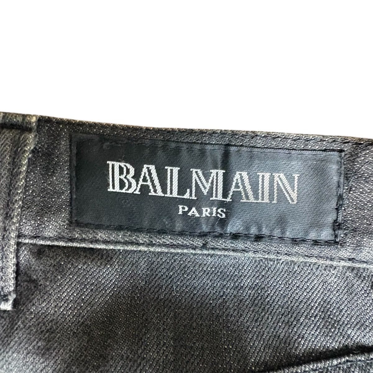 Balmain Decarnin 4 Zip Denim Bikers | Grailed