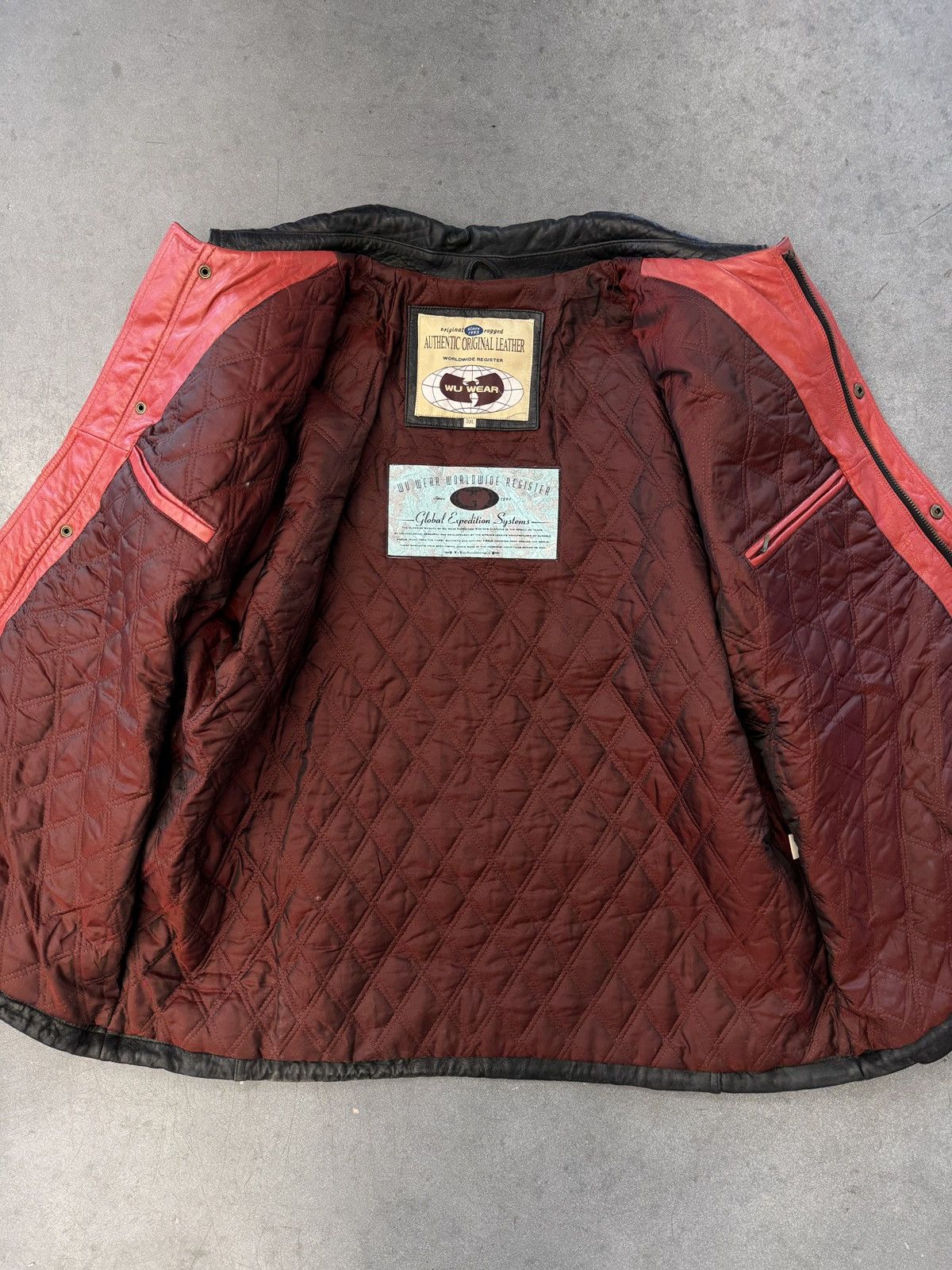 Vintage ‘90s Vintage Wu-Wear Leather Jacket Size US XXL / EU 58 / 5 - 13 Thumbnail