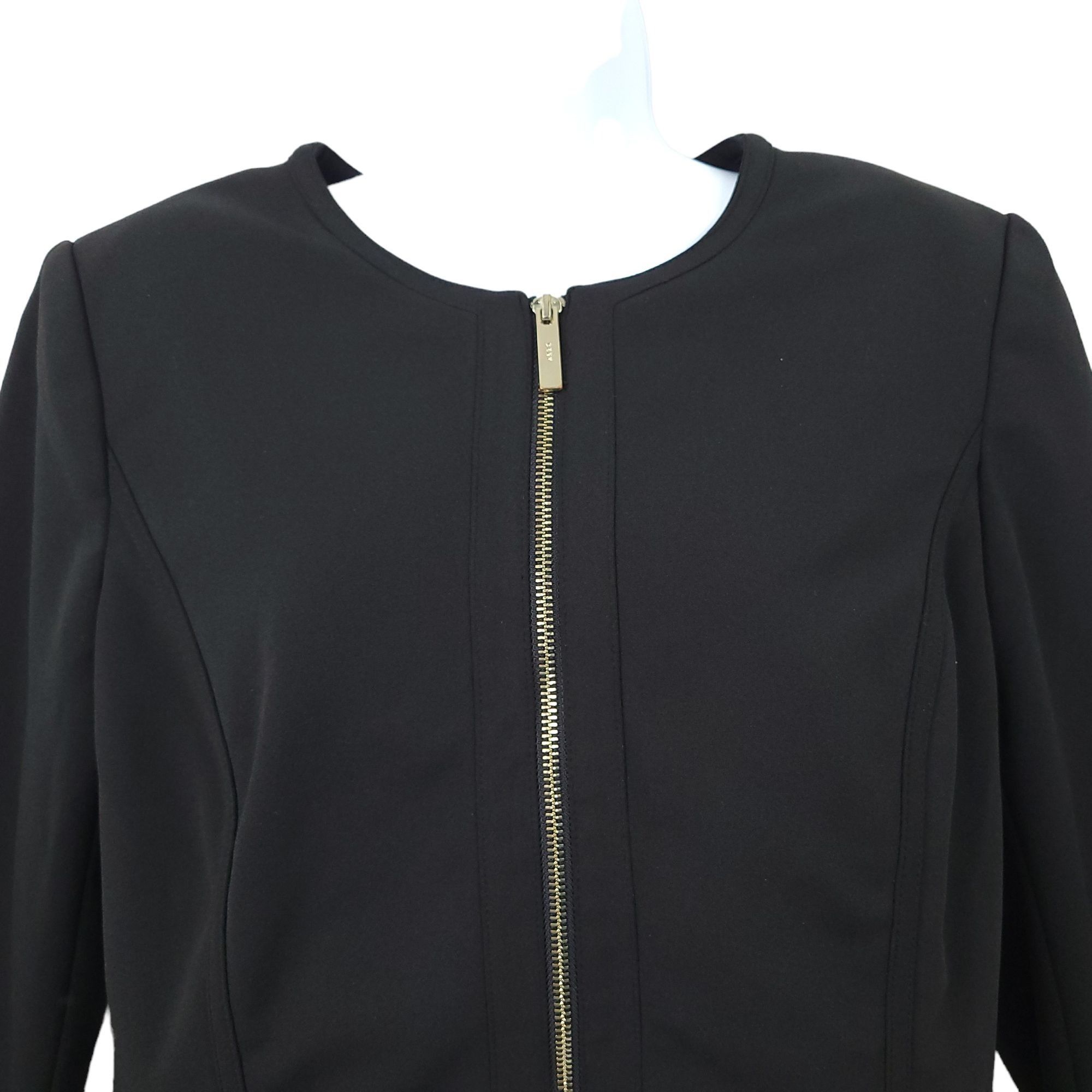 DKNY DKNY Collarless Peplum Hem Jacket Womens Size 12 Black Gold Size XL / US 12-14 / IT 48-50 - 6 Thumbnail