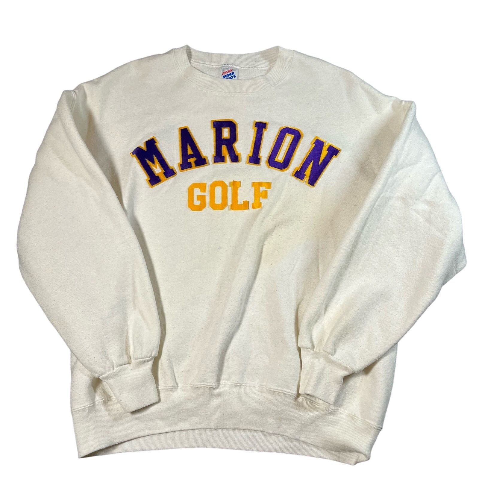 Jerzees Vintage 80s 90s Marion Golf Crewneck White Sweatshirt Size US XL / EU 56 / 4 - 1 Thumbnail