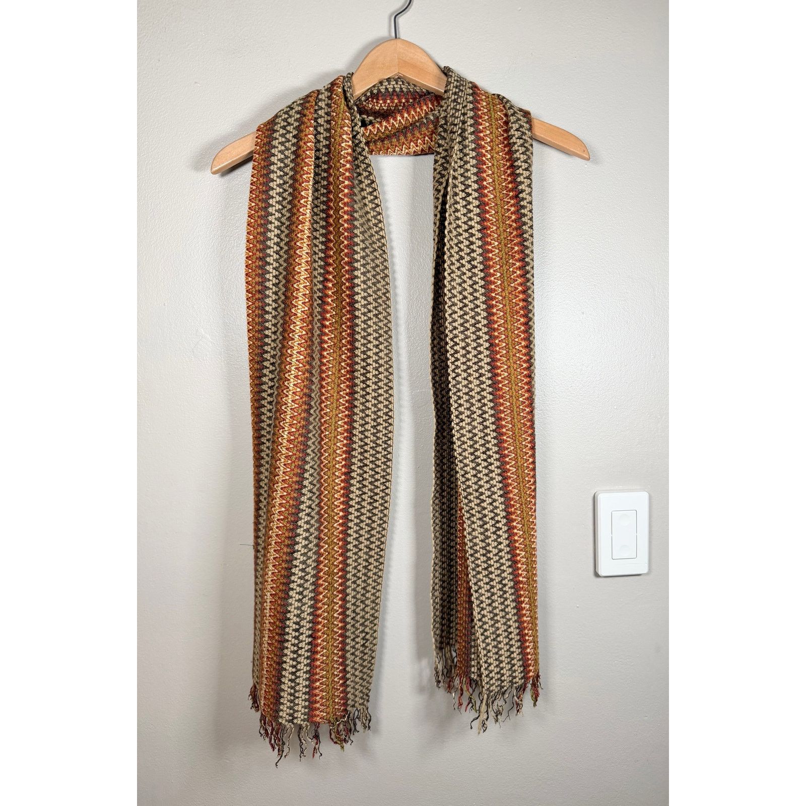 Missoni Missoni Sciarpe Knit Chevron Fringe Scarf $390 Size ONE SIZE - 4 Thumbnail