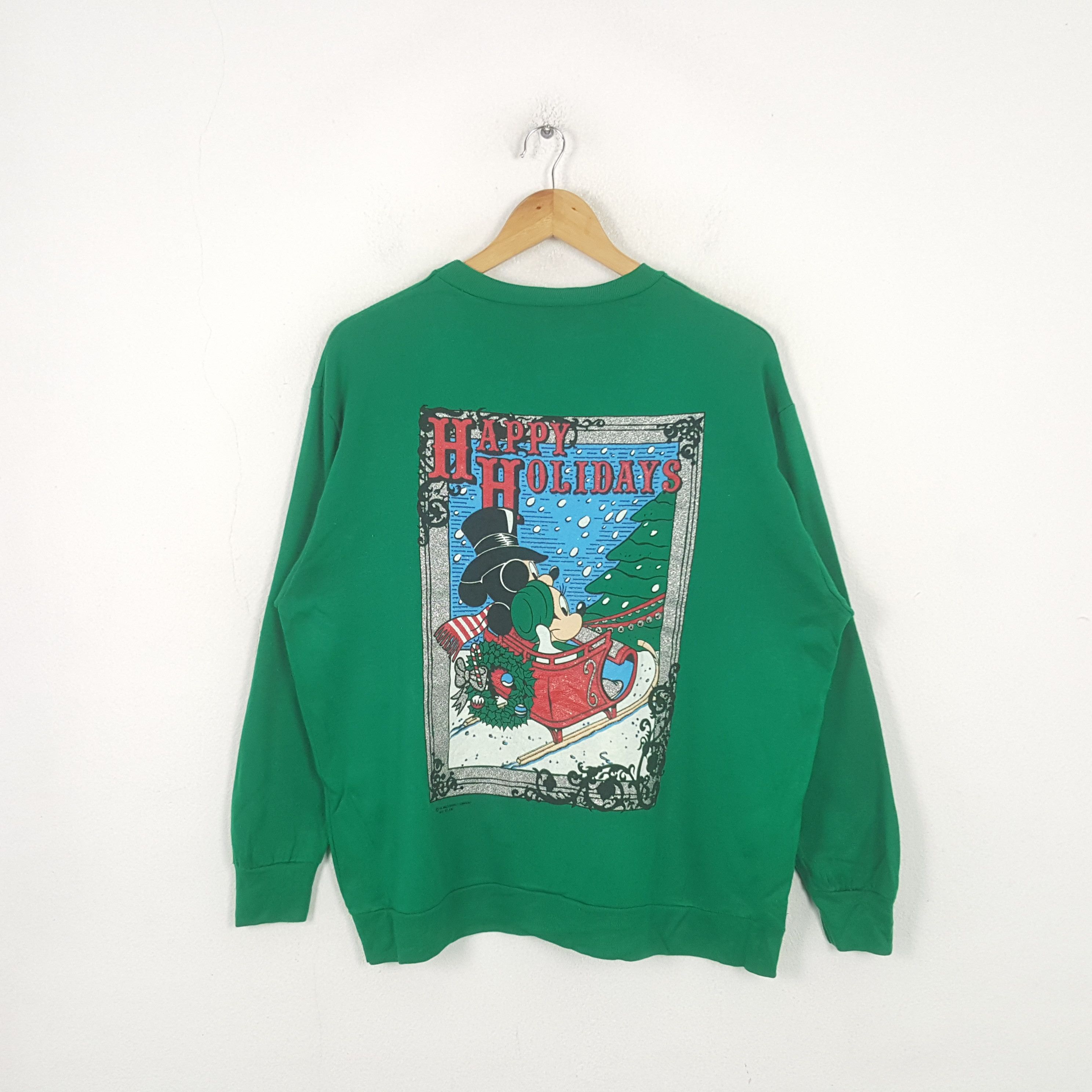 Disney Vintage Mickey Mouse Disney 90's Christmas Sweatshirt RR5 Size US L / EU 52-54 / 3 - 3 Thumbnail