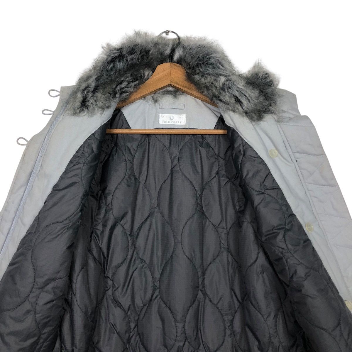 Fred Perry 📌Vintage Biker Jacket Rich Grey Fred Perry Mink Fur Collar Size US M / EU 48-50 / 2 - 15 Thumbnail