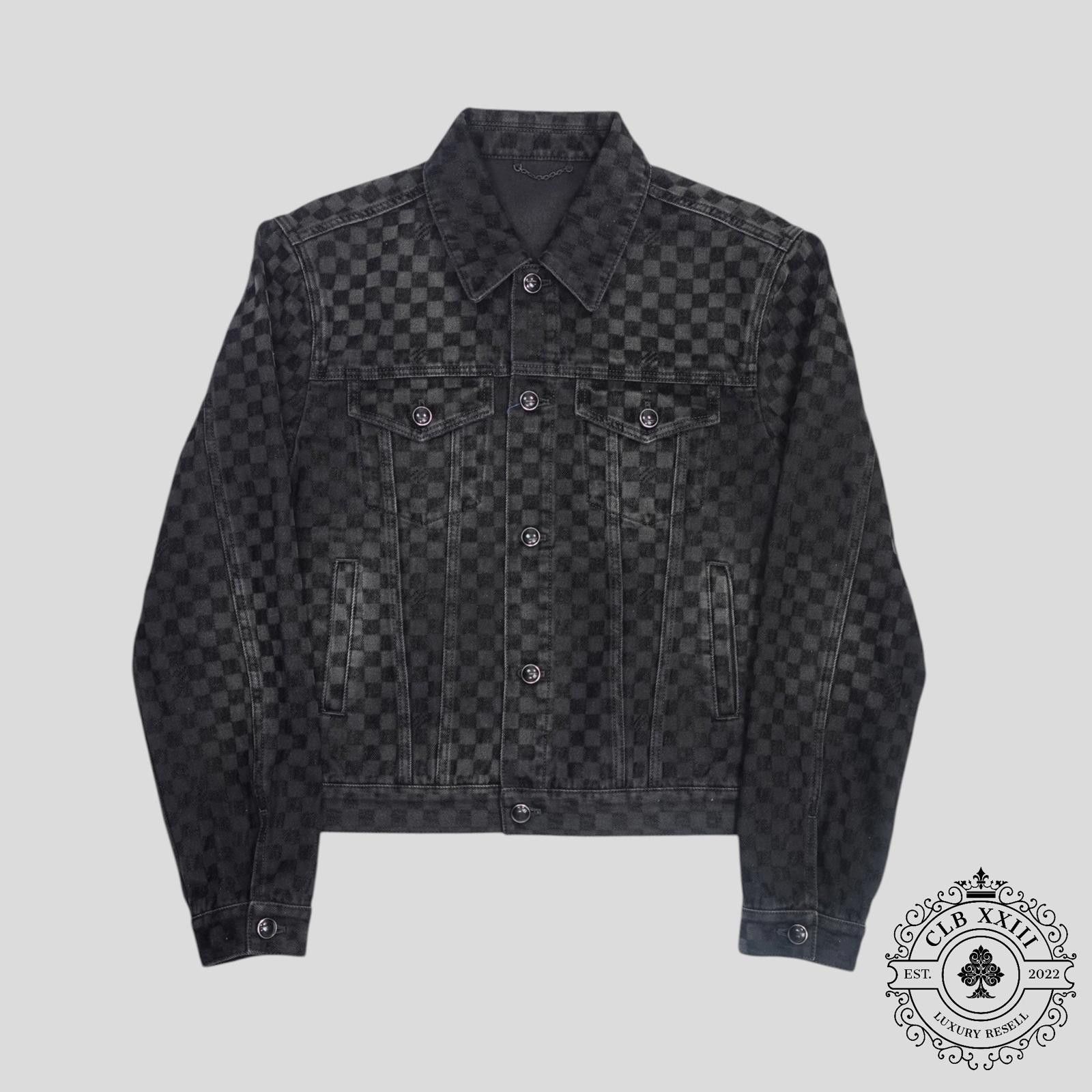 Louis Vuitton Louis Vuitton Damier Ultrablack Flocked Denim Trucker Jacket Size US L / EU 52-54 / 3 - 1 Thumbnail