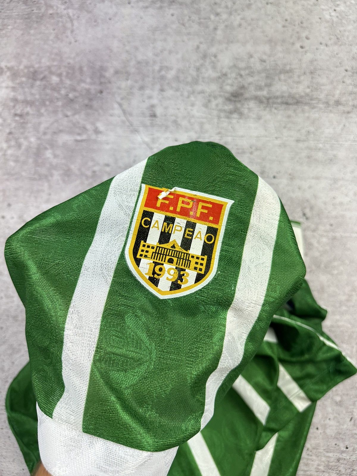 Vintage 1993/94 Rhumell Palmeiras #10 Match Worn Home Jersey Size US L / EU 52-54 / 3 - 15 Thumbnail