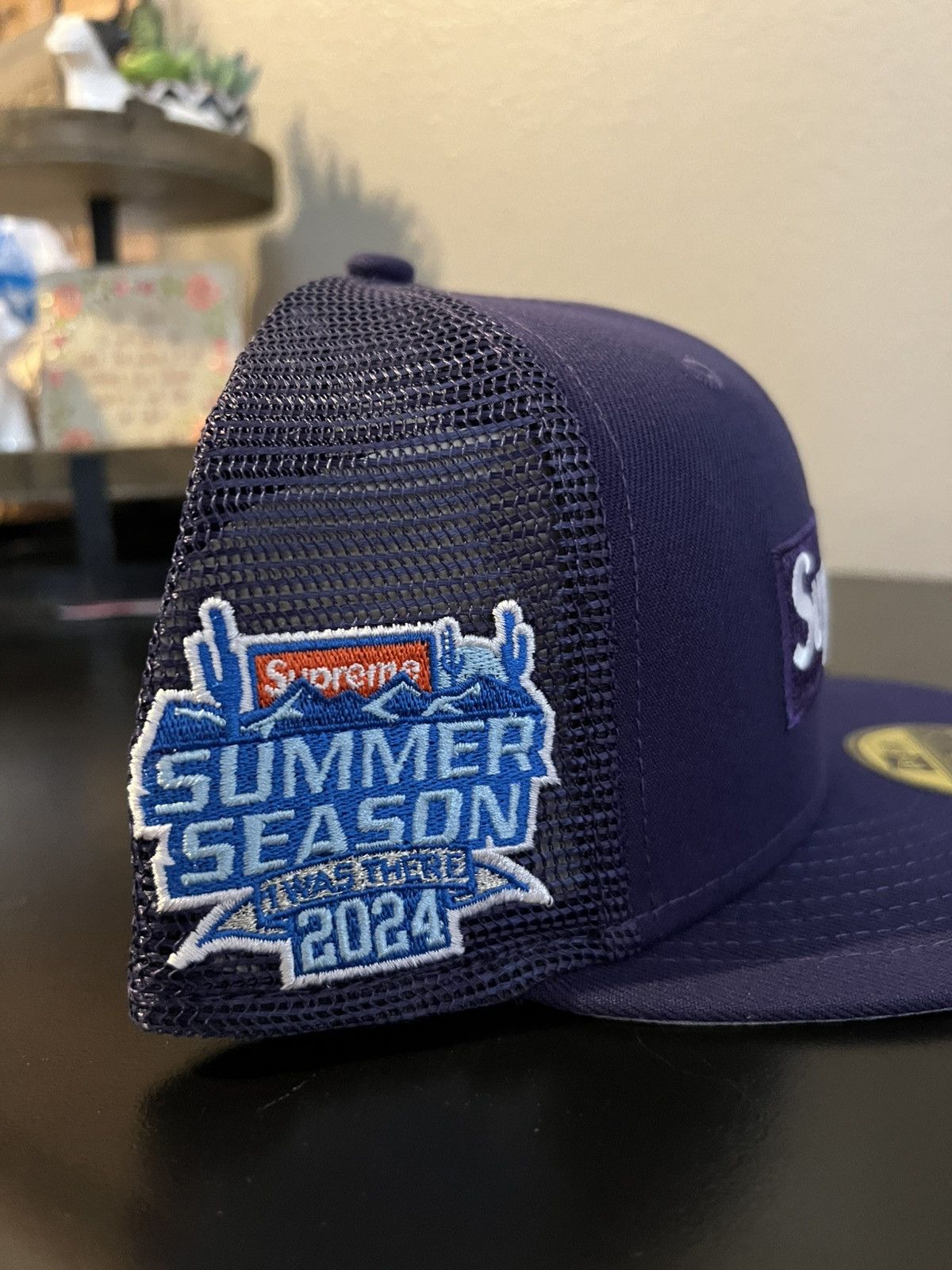 Supreme Supreme Box Logo Mesh Back New Era Cap Purple (Size 8) Size ONE SIZE - 2 Thumbnail