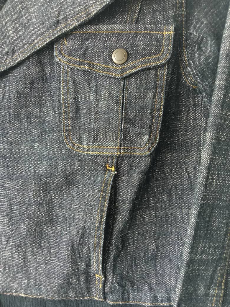 Japanese Brand Japanese Brand Distressed Double Collar Denim Jacket Size S / US 4 / IT 40 - 3 Thumbnail