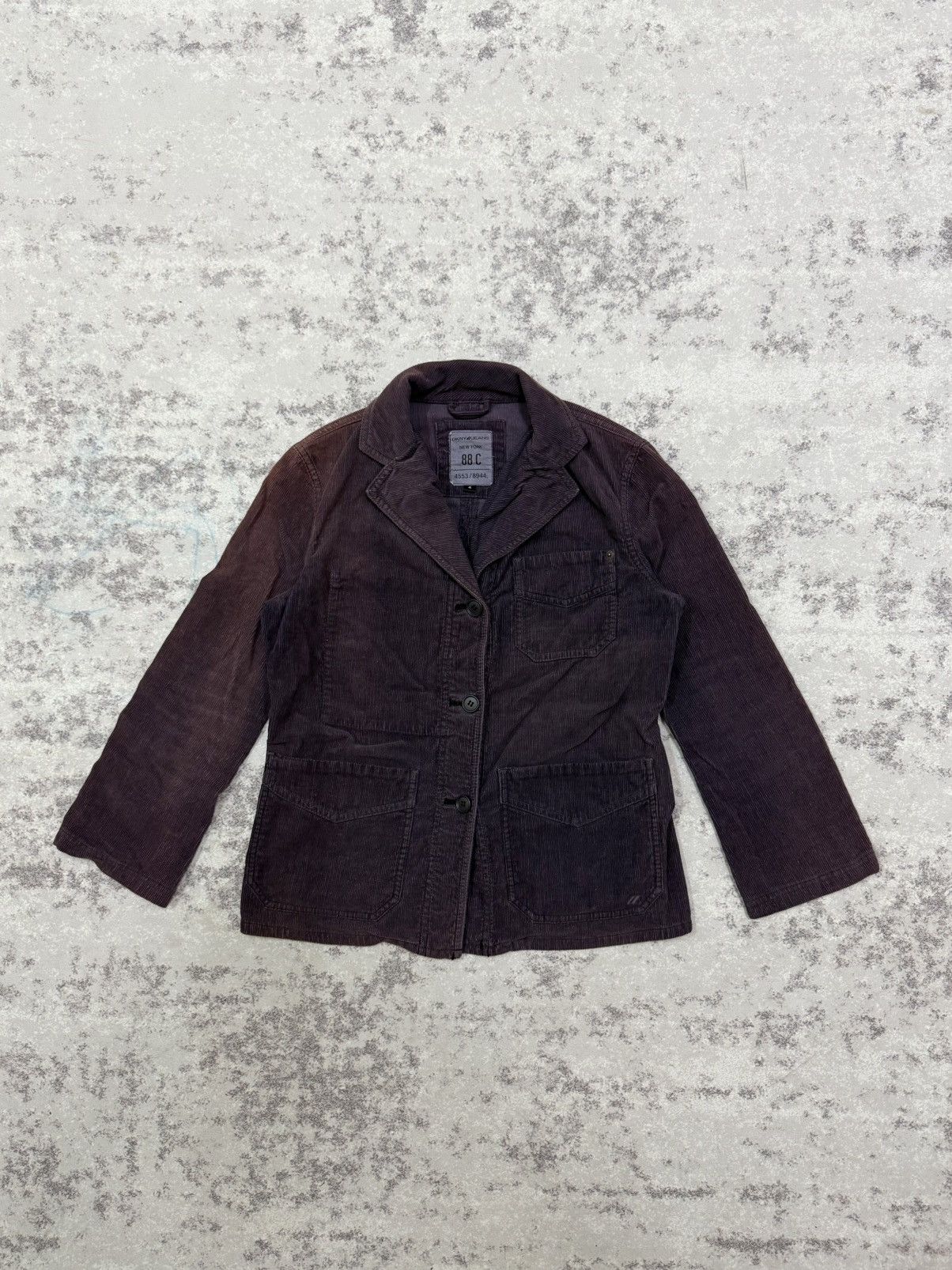 DKNY SUN FADED DKNY OPEN COLAR CUDROY COATS JACKET Size XS / US 0-2 / IT 36-38 - 3 Thumbnail