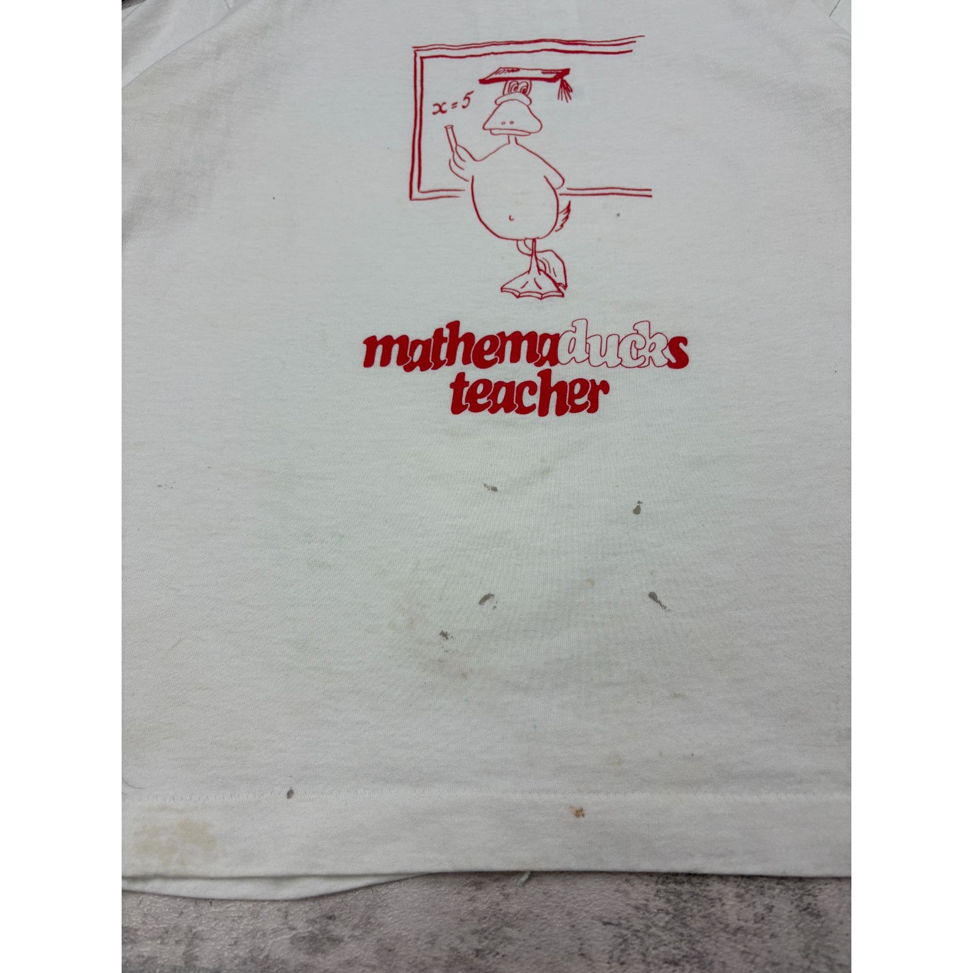 Other Vintage 90s Mathemaducks Teacher Single Stich T Size US L / EU 52-54 / 3 - 3 Thumbnail