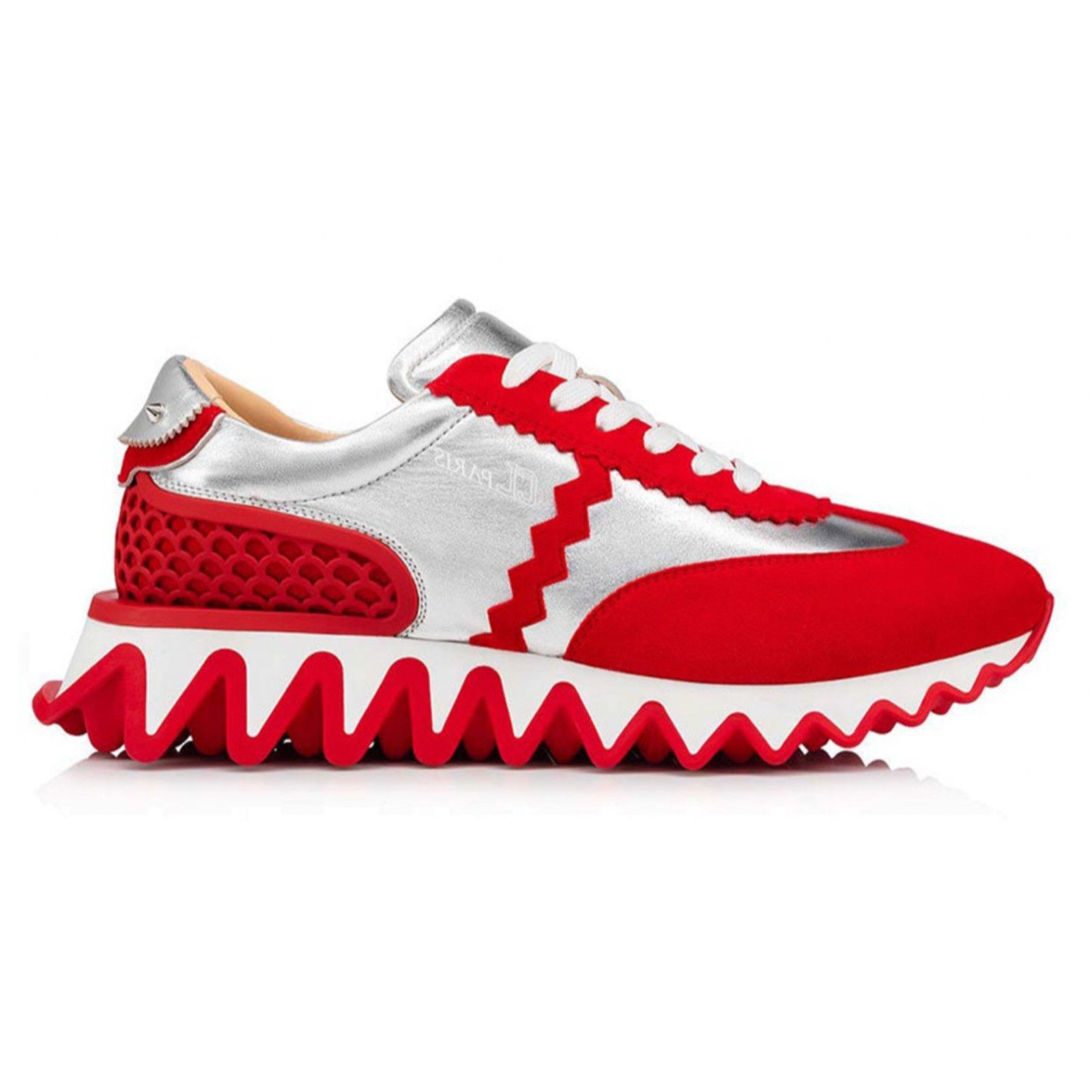 Christian Louboutin Christian Louboutin Mens Loubishark Flat Red Silver Platform Size US 13 / EU 46 - 3 Thumbnail