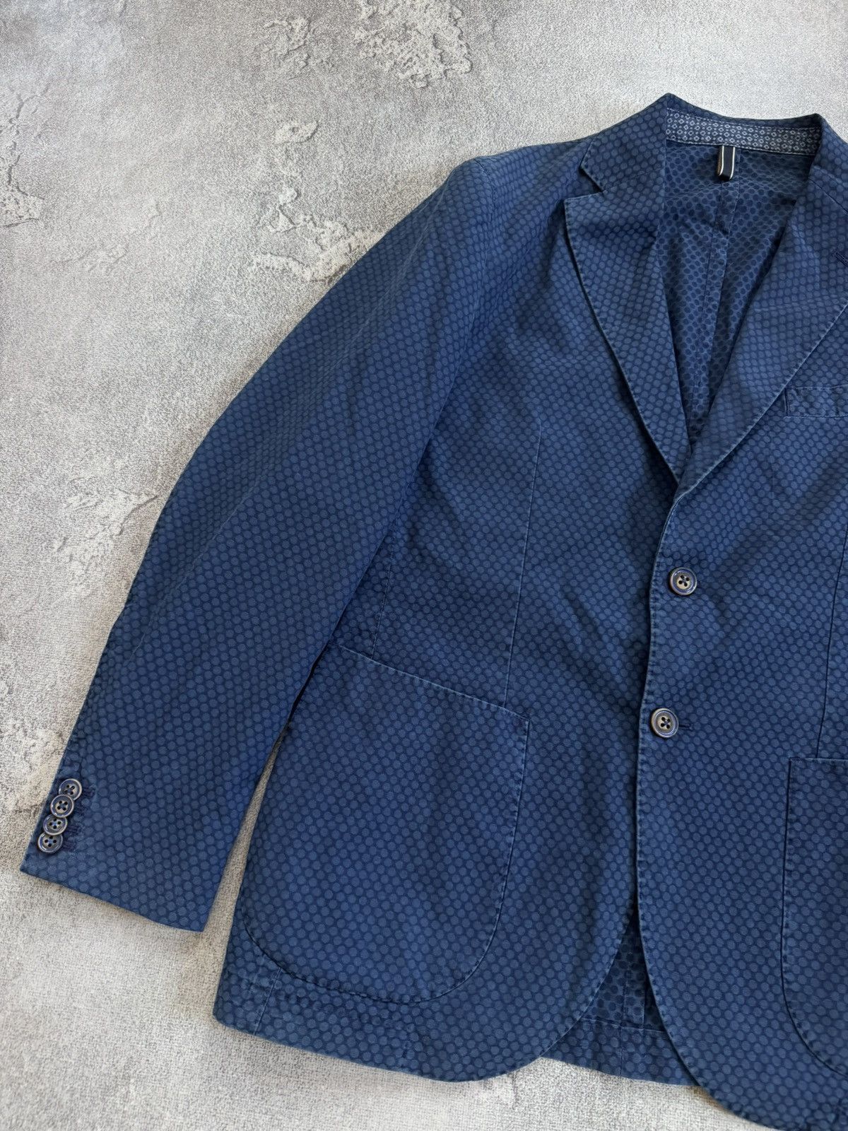 L.B.M. 1911 L.B.M. 1911 tailored cotton dotted blazer casual jacket Size 50R - 7 Thumbnail