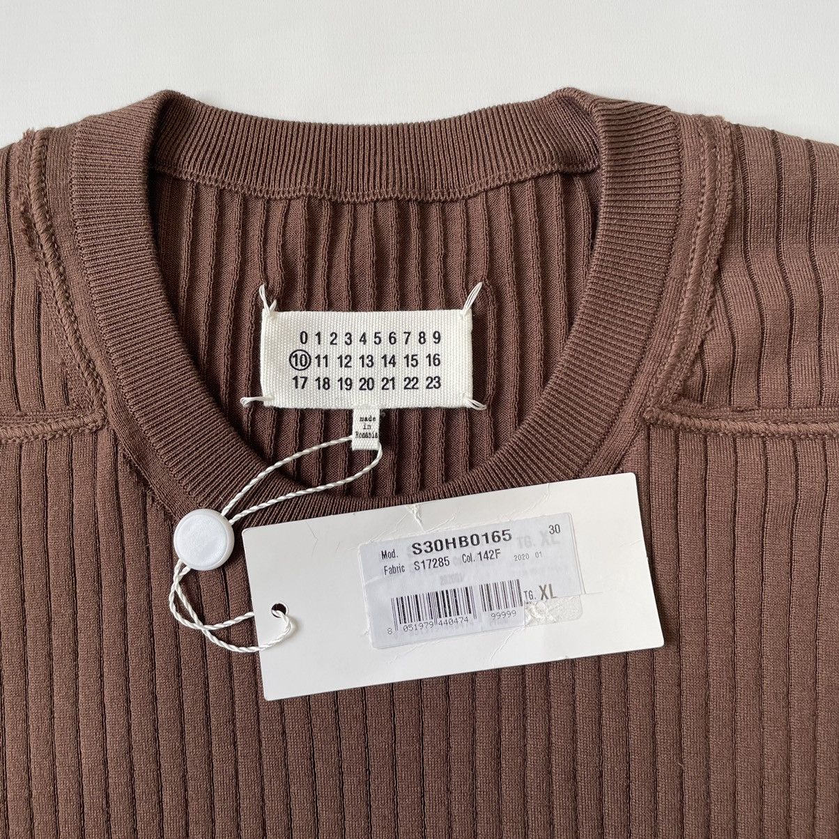 Maison Margiela S/S 20 ‘Destroyed’ Ribbed Military Sweater Size US M / EU 48-50 / 2 - 4 Thumbnail