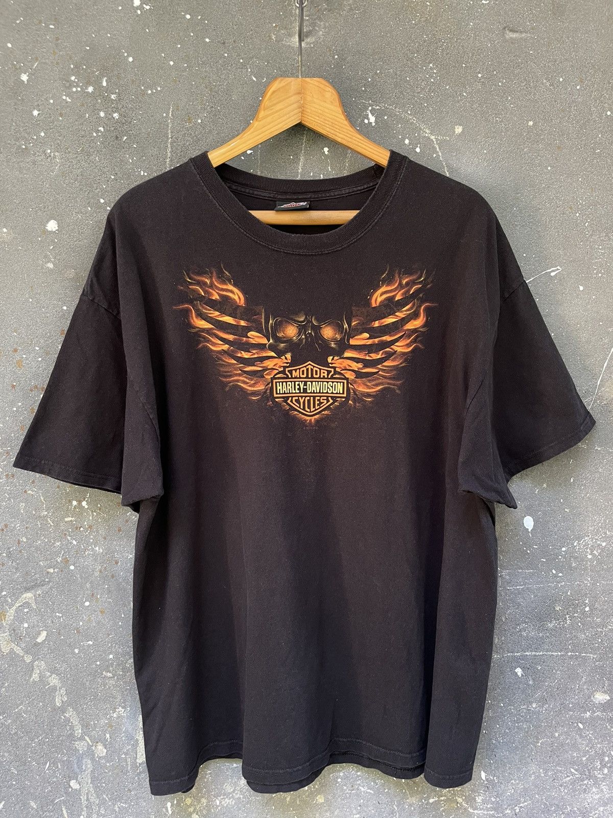 Harley Davidson Vintage Y2K Harley Davidson Fire Skull T-Shirt Grand Canyon Size US XXL / EU 58 / 5 - 3 Thumbnail