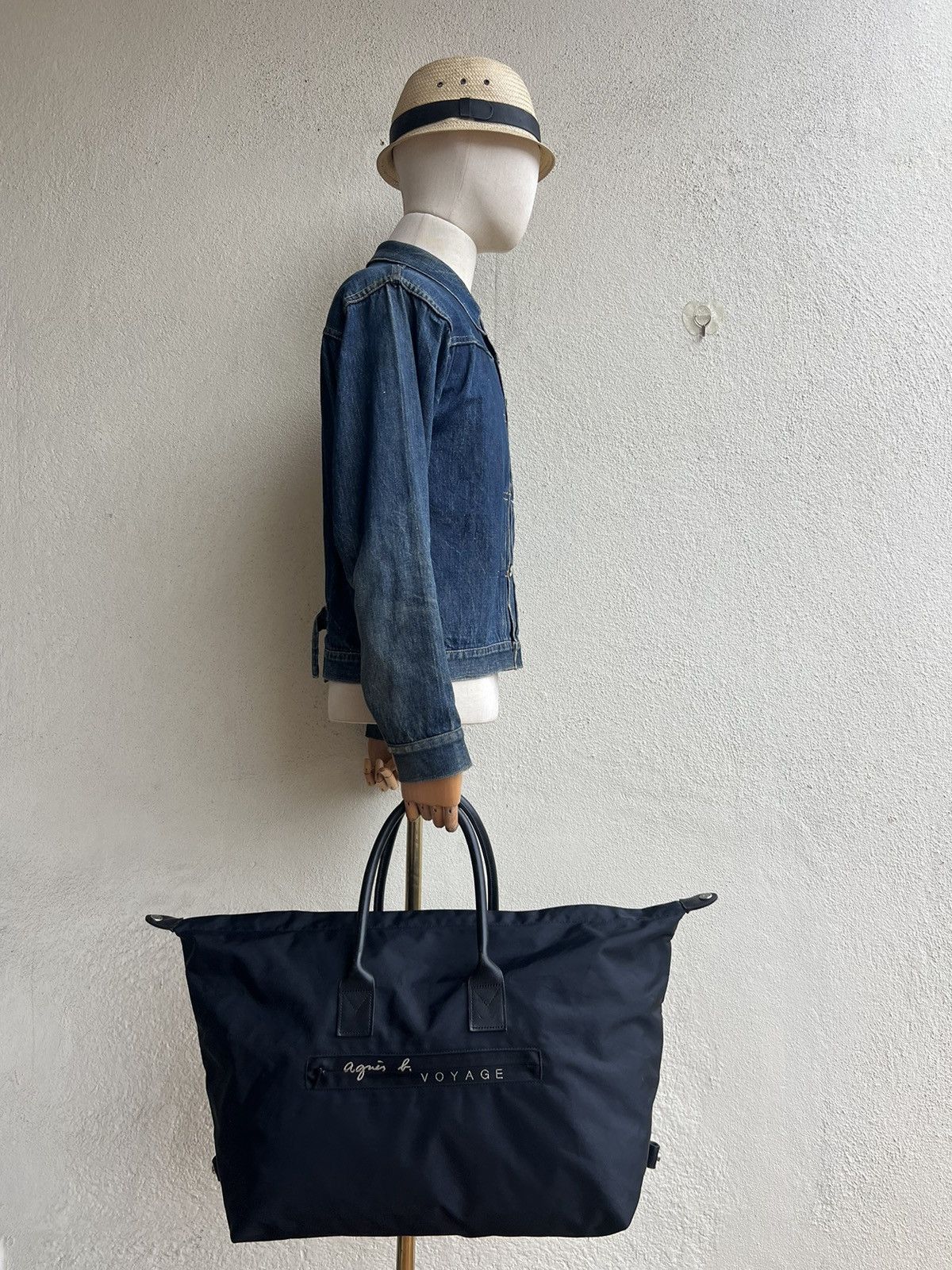 agnes b. Vintage Agnes B. Voyage Big Tote Bag Size ONE SIZE - 2 Thumbnail