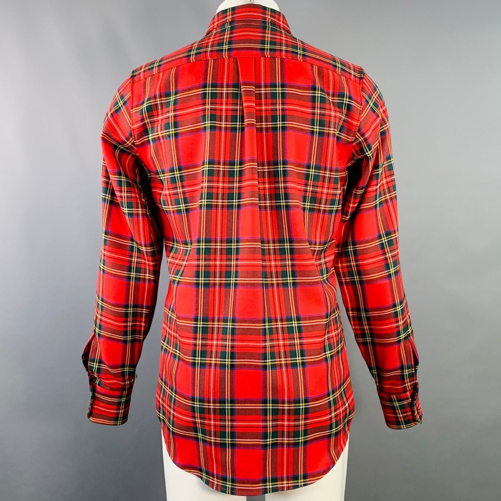 Dsquared2 DSQUARED2 Red MultiColor Wool Button Up Long Sleeve Shirt Size US M / EU 48-50 / 2 - 4 Thumbnail