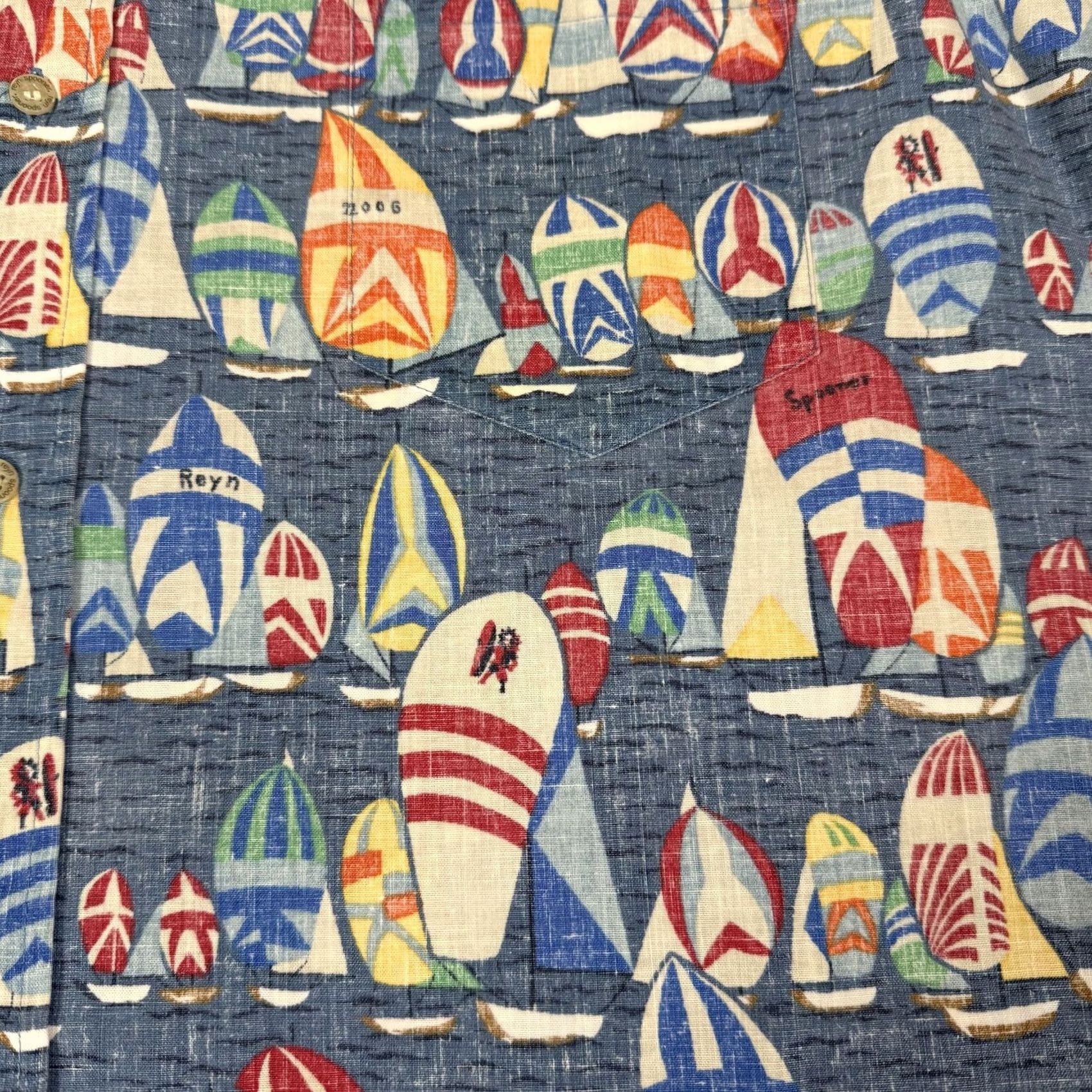 Reyn Spooner Reyn Spooner Shirt Mens L Blue Sailboat Button Up Hawaiian 50th Anniversary Graphic Print Size US L / EU 52-54 / 3 - 5 Thumbnail