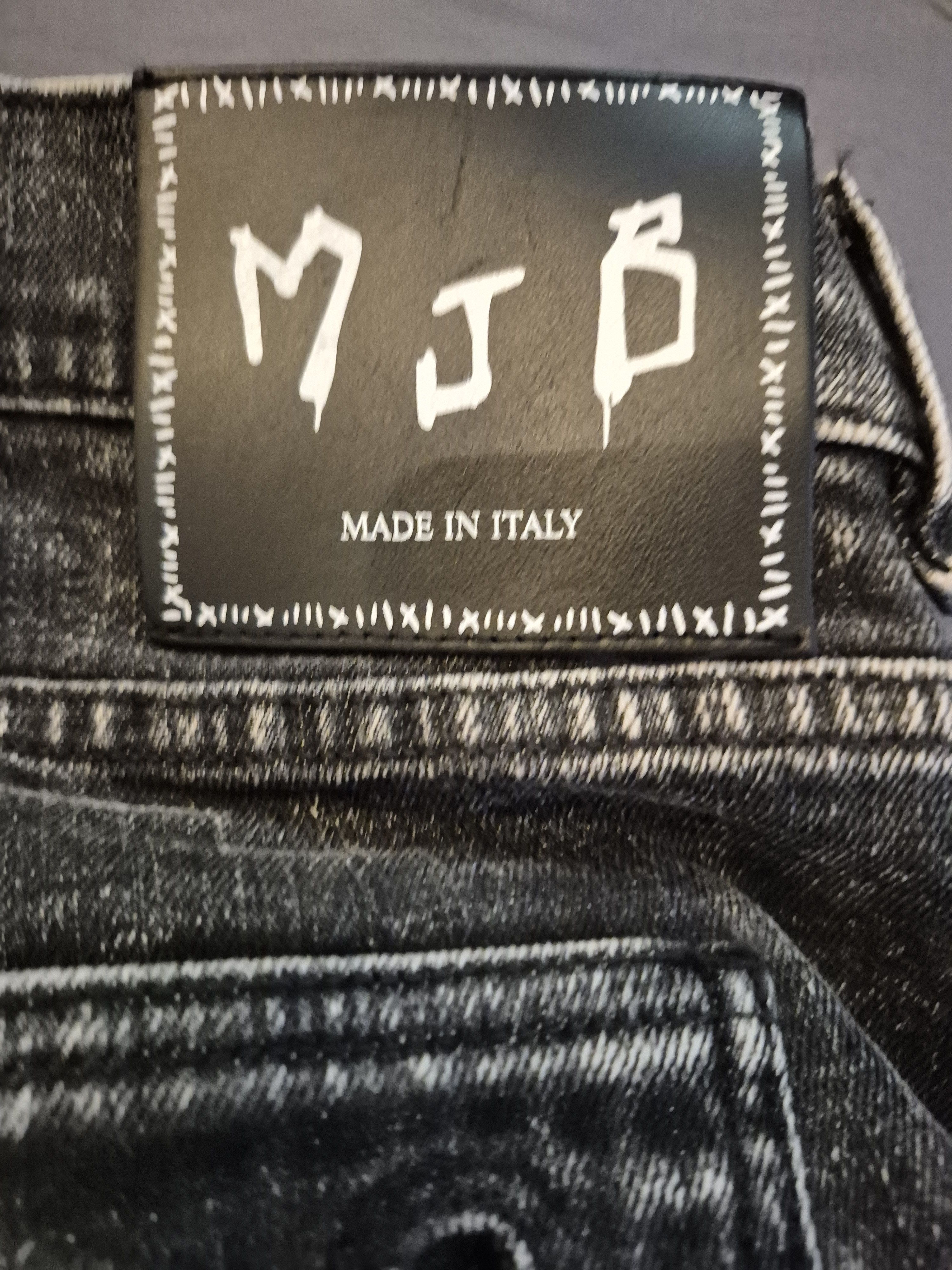 Marc Jacques Burton MJB Marc Jacques Burton Black Stack Acid Wash Jeans Size US 34 / EU 50 - 4 Thumbnail