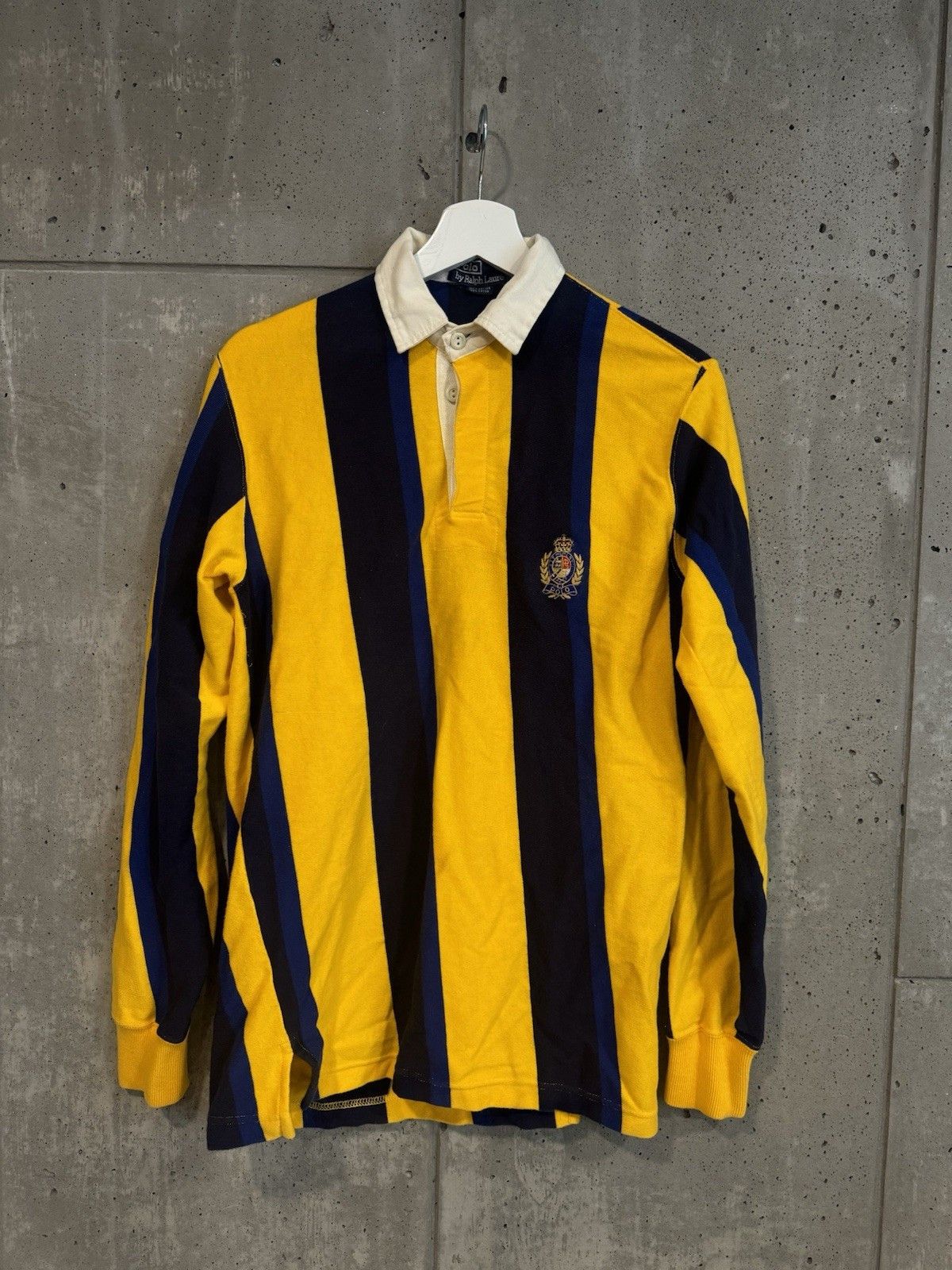 Polo Ralph Lauren Vintage Polo Ralph Lauren Rugby Shirt Yellow / Blue Striped Size US M / EU 48-50 / 2 - 1 Thumbnail
