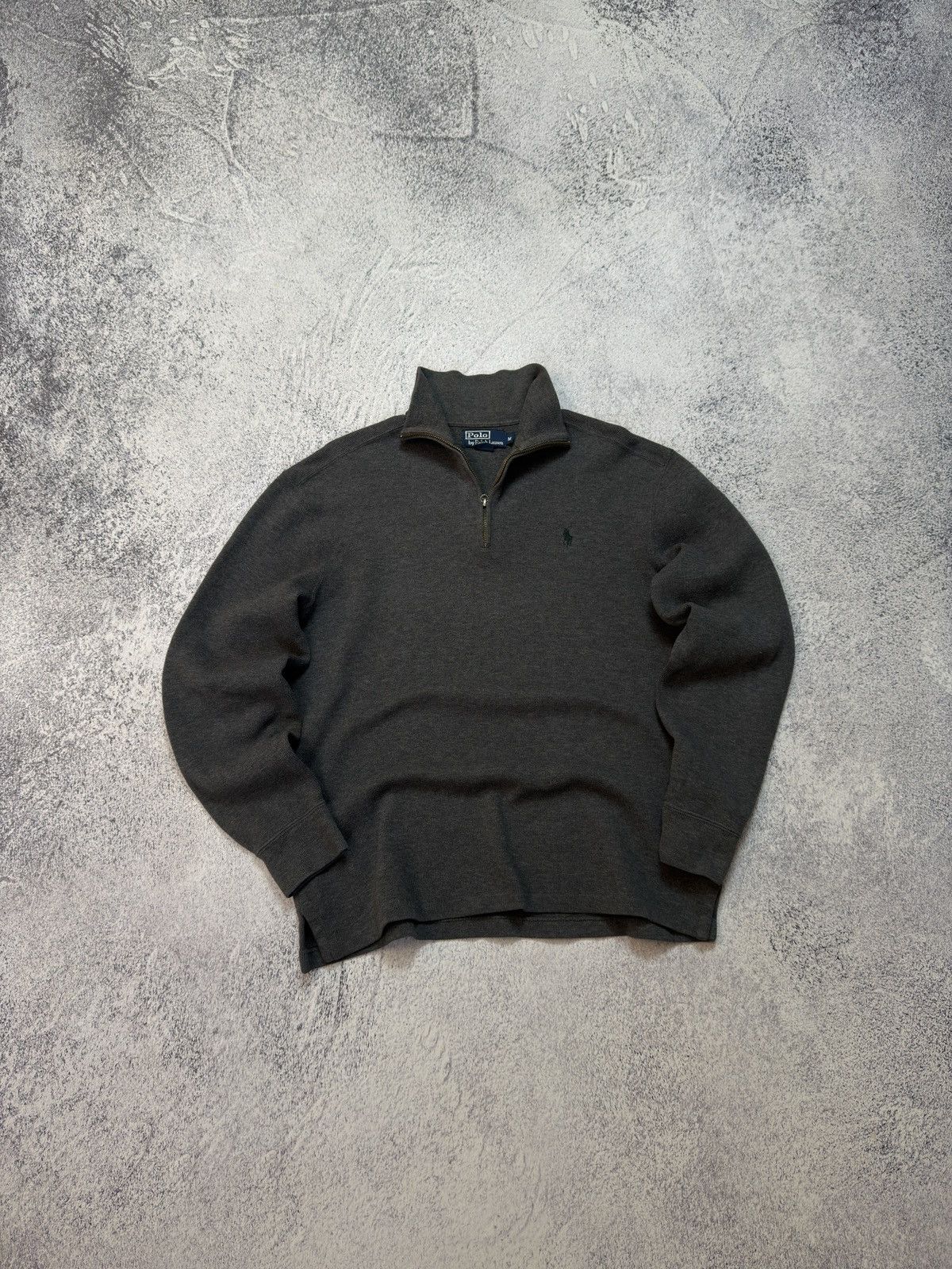 Polo Ralph Lauren 1/4 Quarter-Zip Cotton Sweater Grey