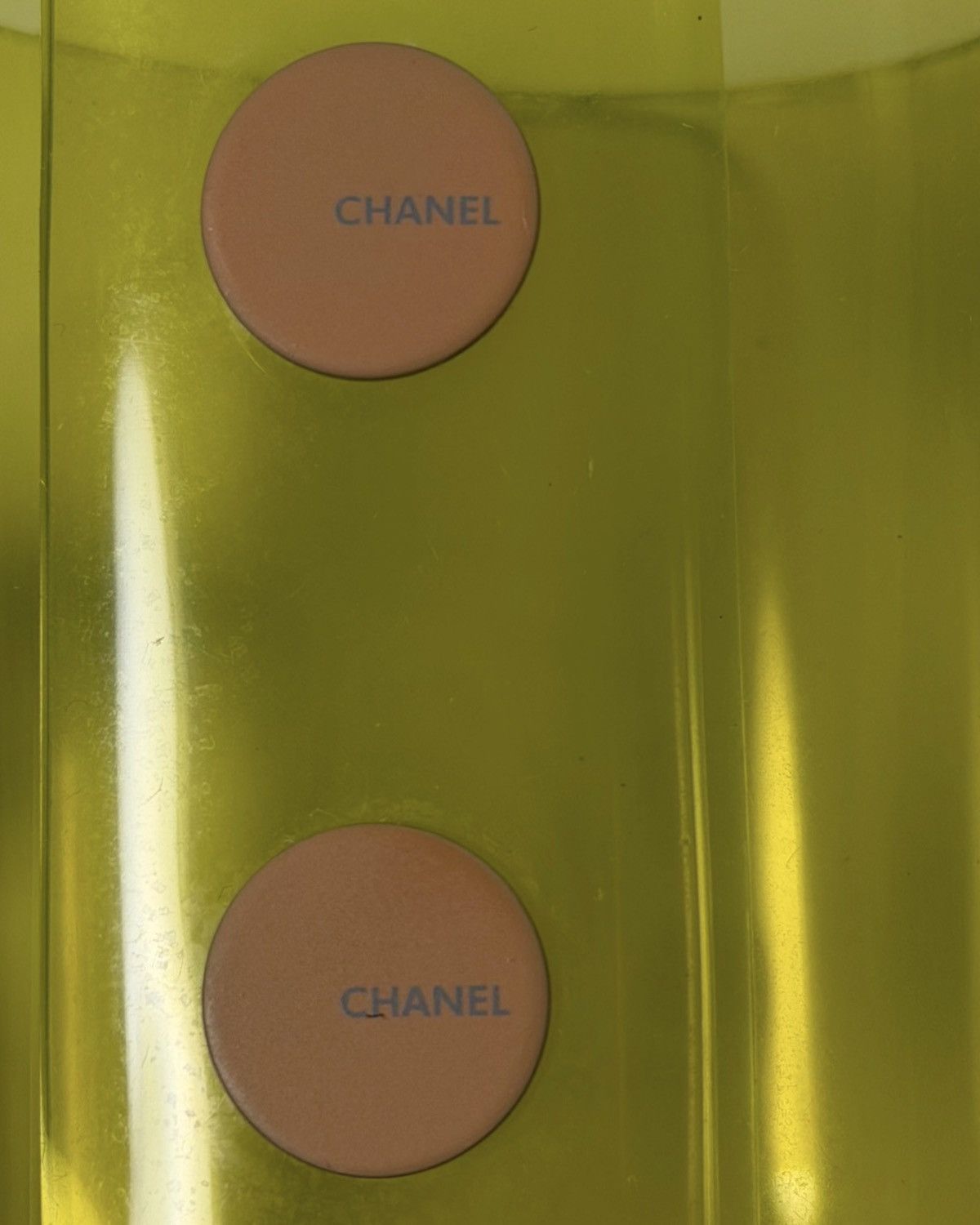 Chanel CHANEL Vintage Transparent Vinyl Logo Cuff Bracelet Size ONE SIZE - 4 Thumbnail
