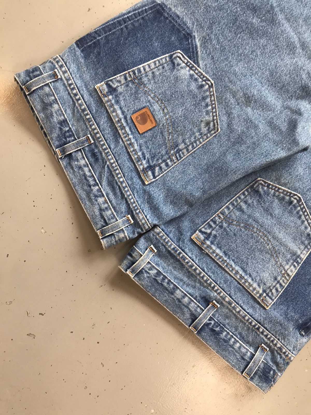 Carhartt × Vintage Vintage custom double knee denim jort Size US 34 / EU 50 - 11 Thumbnail