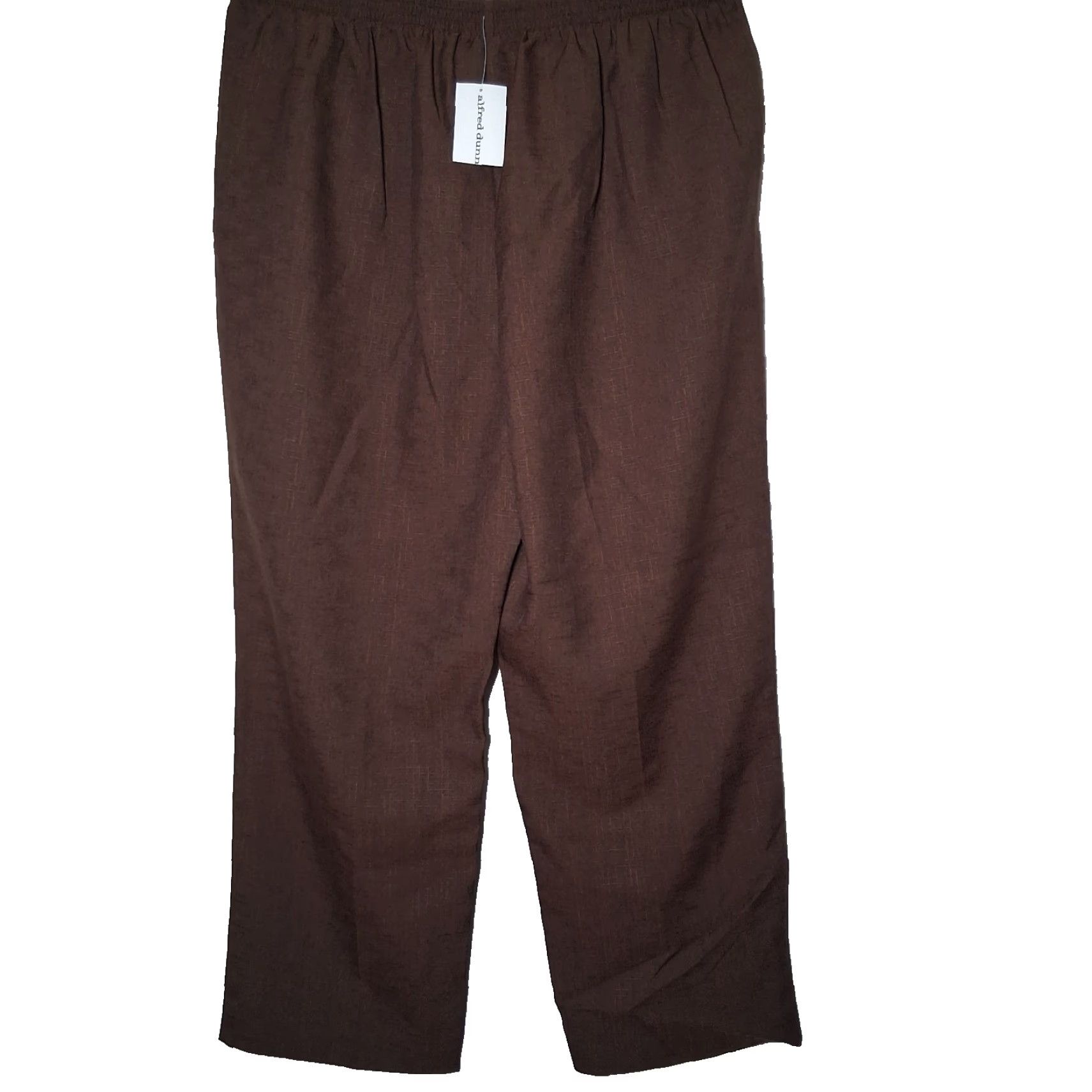 Vintage VINTAGE Alfred Dunner Pants Plus Size 20 Brown Woven Slacks Elastic Waist Pull On Dress Pants Womens Wide Slim Regular 29" Inseam Size 42" / US 20 - 2 Thumbnail