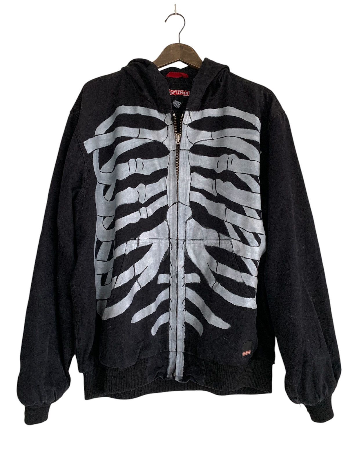 Vintage Craftsman Skeleton Hooded Jacket Custom Paint