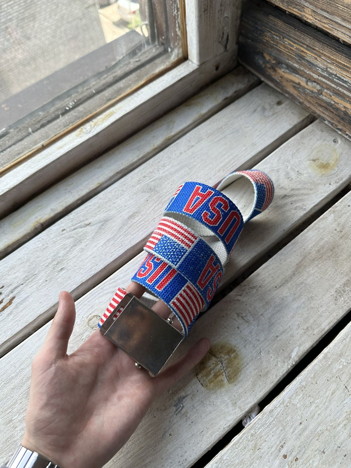 Other 🚨Vintage Crazy USA FLAG Belt Drip Japanese Hype bb Simon Size ONE SIZE - 1 Thumbnail