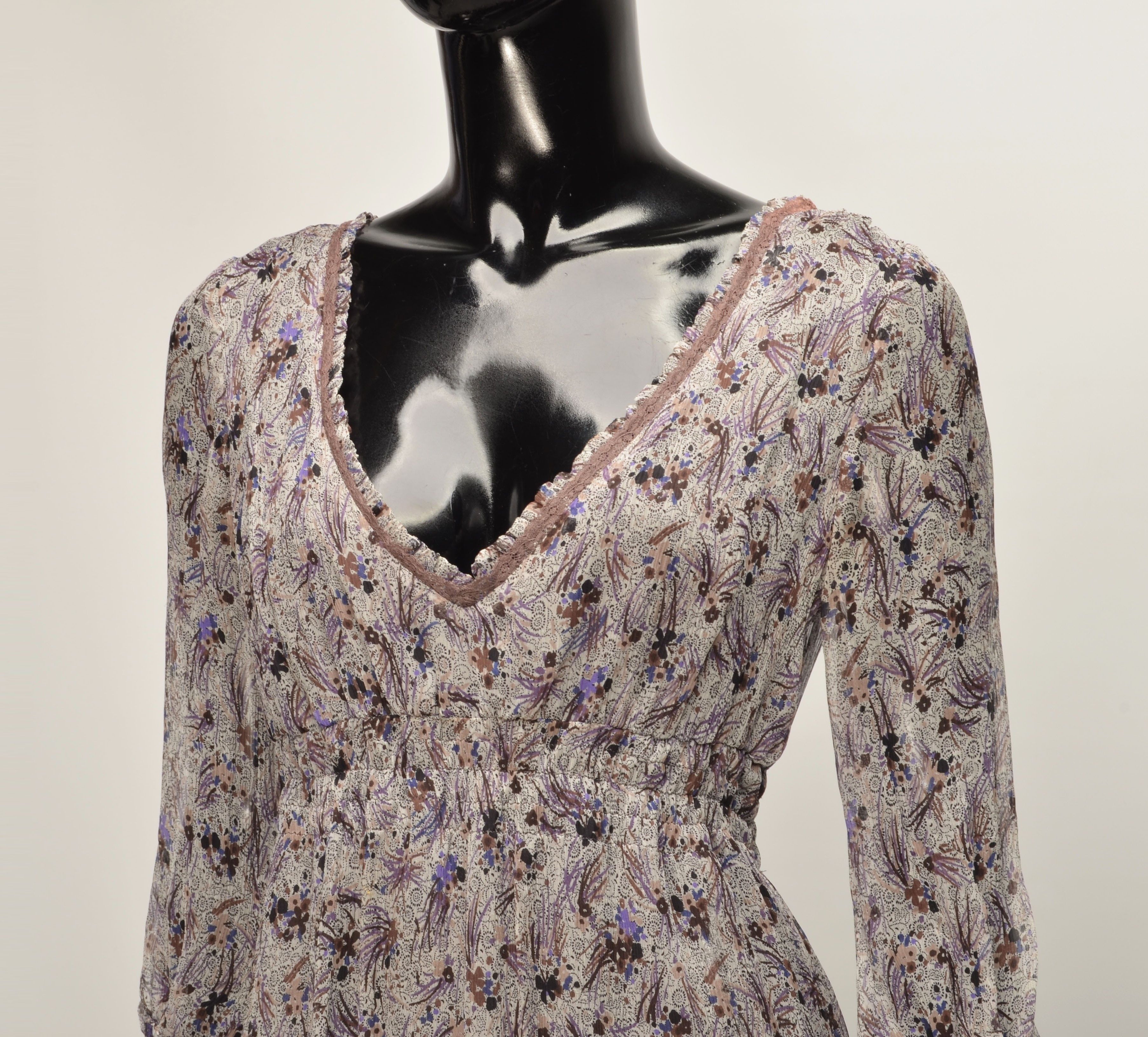 MAX&Co. MAX&Co Max Mara Silk Floral Cottagecore Mesh Dress Size M / US 6-8 / IT 42-44 - 2 Thumbnail