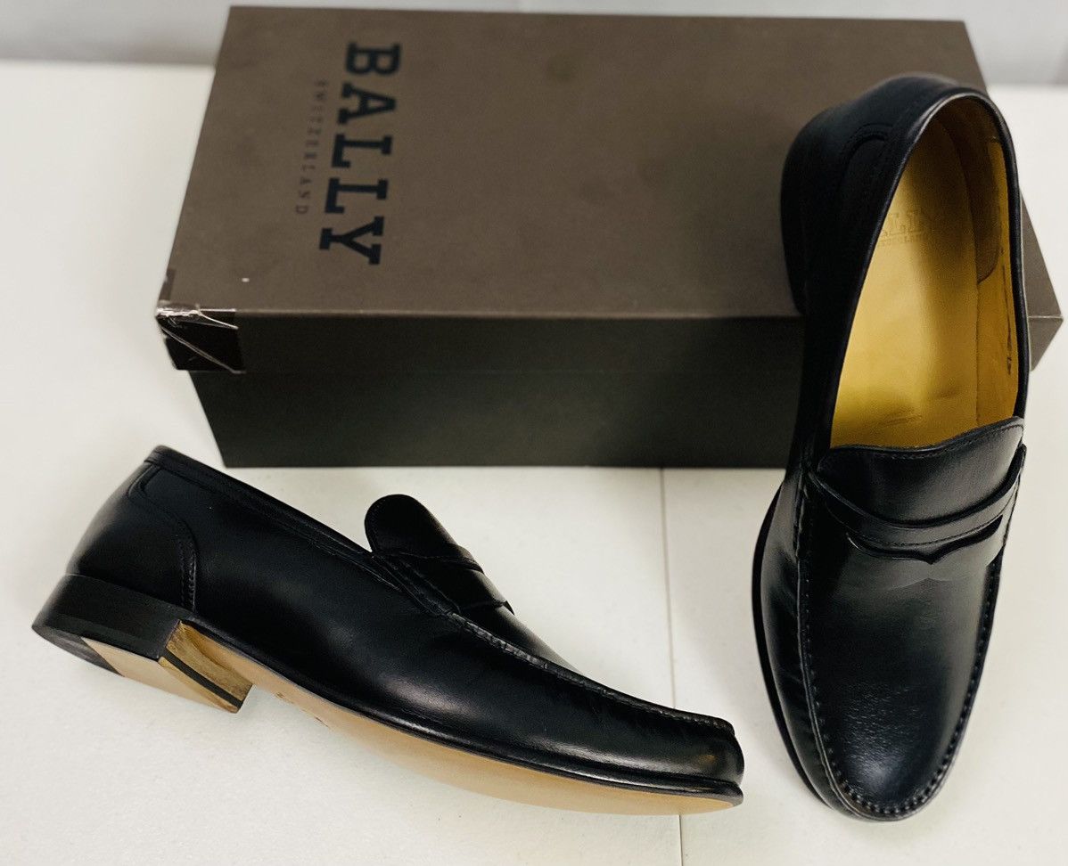 Bally Bally Black Calfskin Termez Penny Loafer 8 EEE New In Box Size US 8 / EU 41 - 3 Thumbnail