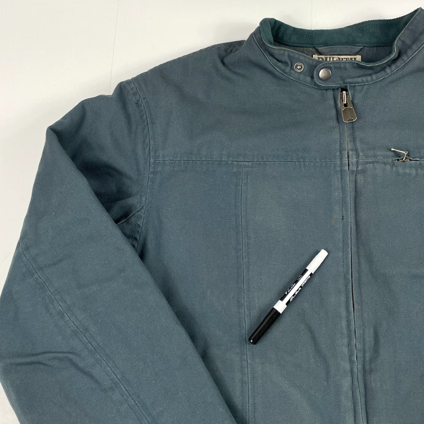 Vintage Duluth Jacket Mens Large Blue Canvas Workwear Bomber Zip Pockets Lined Zippered Cuffs L Size US L / EU 52-54 / 3 - 2 Thumbnail