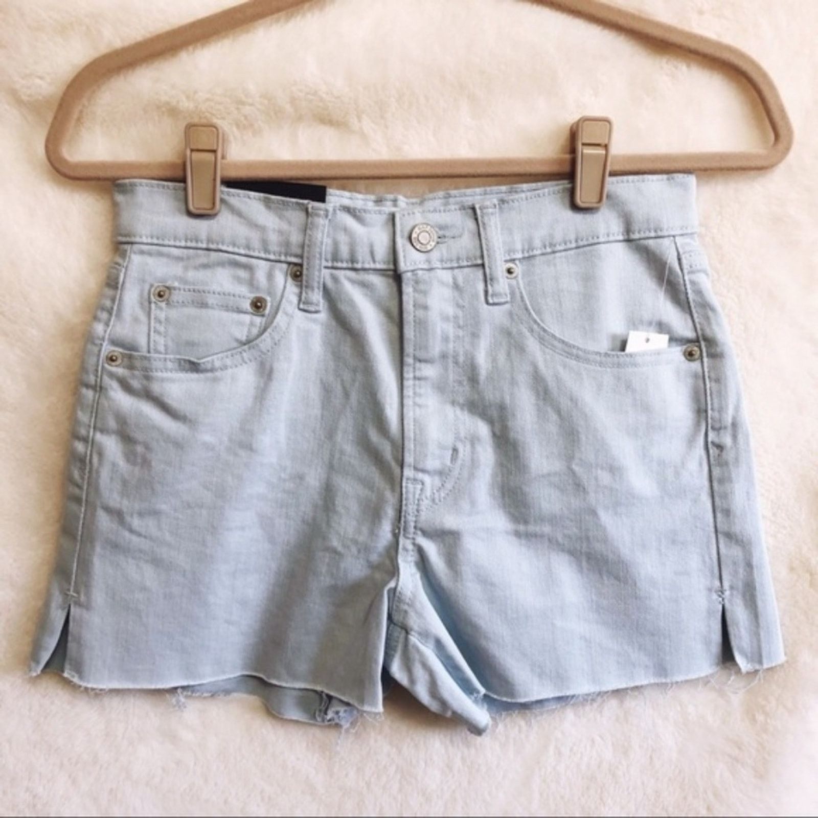 Gap GAP Light Blue High Rise 3" Denim Shorts Size 26" / US 2 / IT 38 - 7 Thumbnail