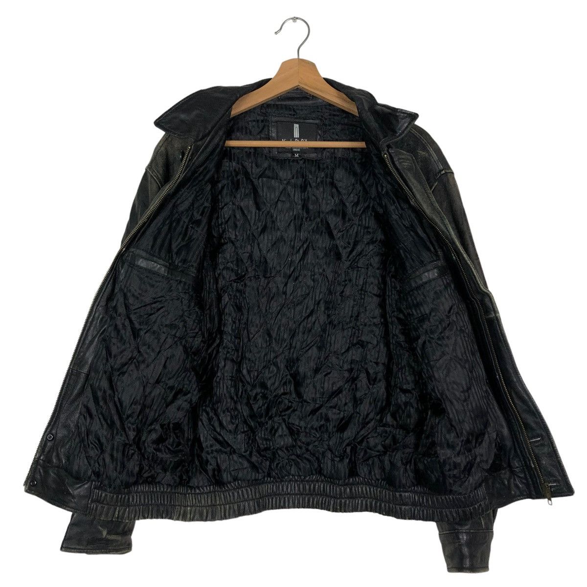 Japanese Brand 🔥90’s Vintage Leather Biker Jacket Nicole Issey Miyake Size US M / EU 48-50 / 2 - 10 Thumbnail