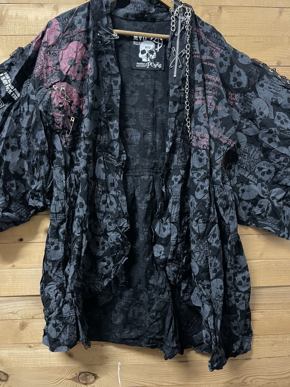 Japanese Brand Seditioneries mad punk full print skull kimono Size L / US 10 / IT 46 - 7 Thumbnail