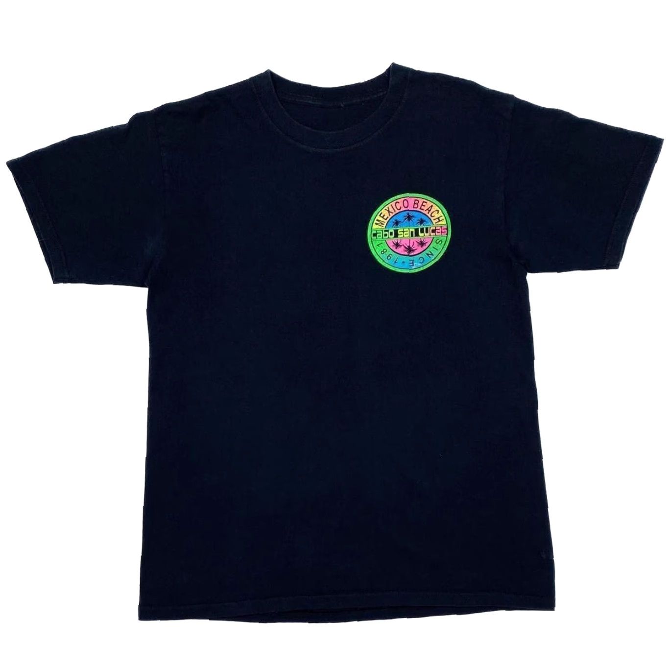 Other MEXICO BEACH Cabo San Lucas Souvenir Spellout Graphic T-Shirt Black Medium Mens Early 00’s Size US M / EU 48-50 / 2 - 2 Thumbnail